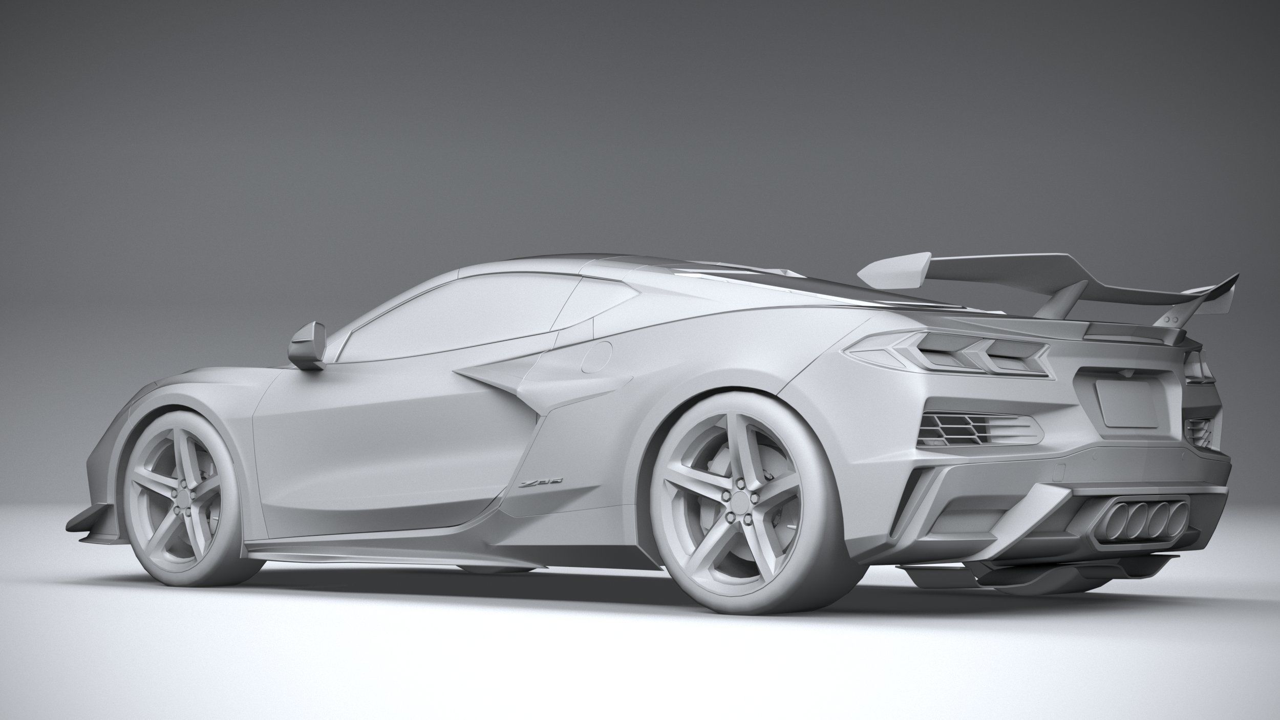 Chevrolet Corvette C8 Z06 CG 2023 lowpoly 3D model_24