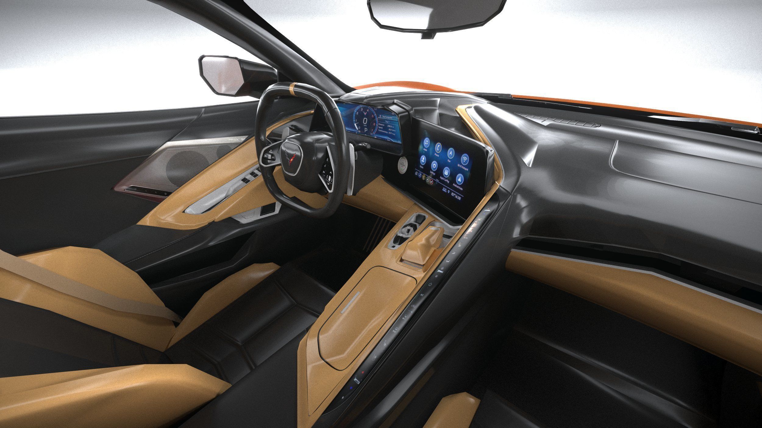 Chevrolet Corvette C8 Z06 CG 2023 lowpoly 3D model_19