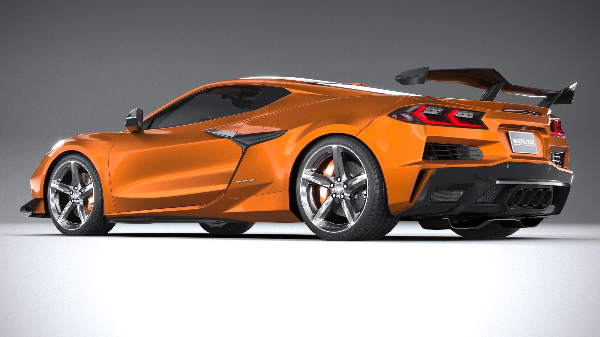 Chevrolet Corvette C8 Z06 CG 2023 lowpoly 3D model_5