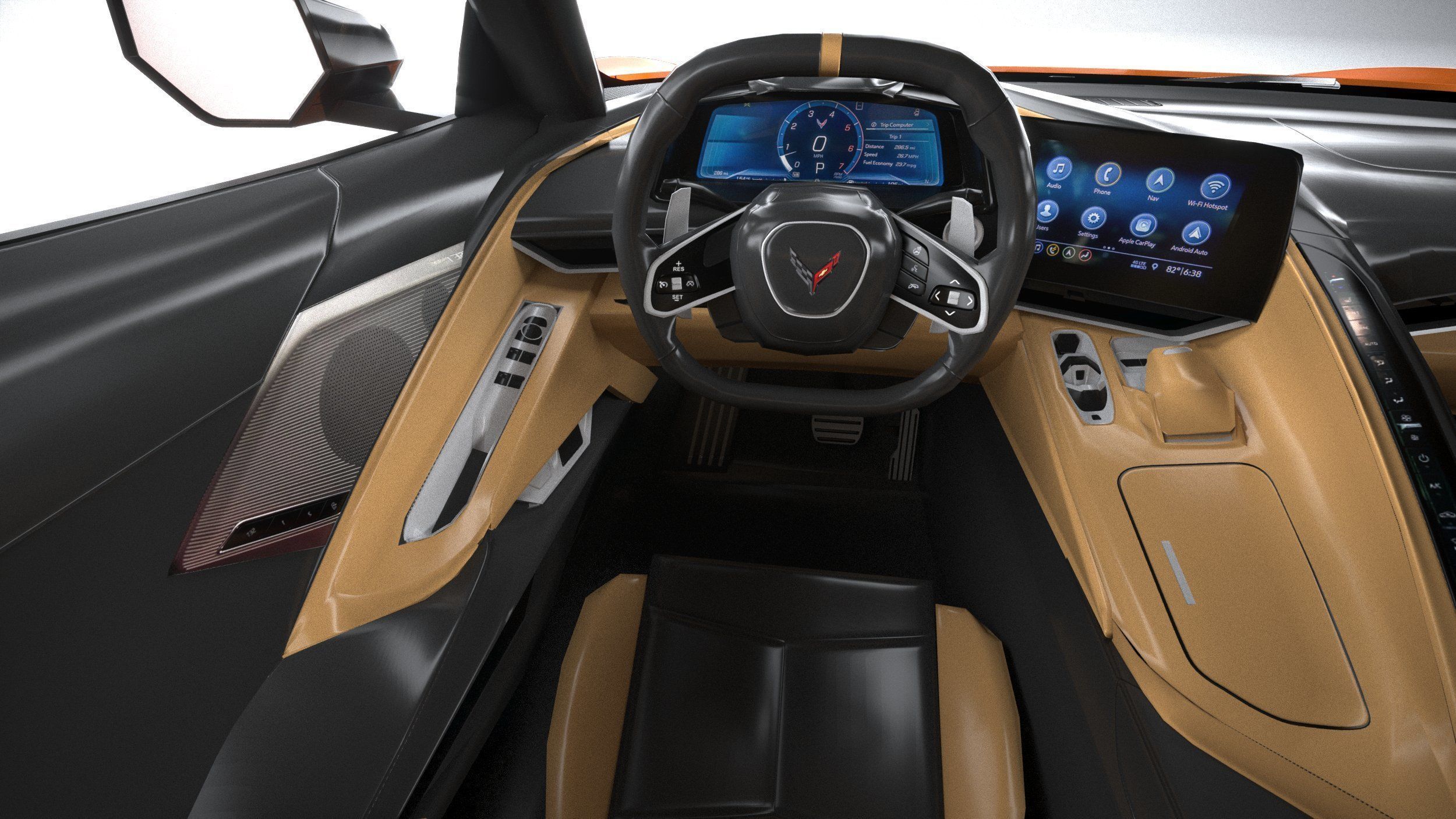 Chevrolet Corvette C8 Z06 CG 2023 lowpoly 3D model_20