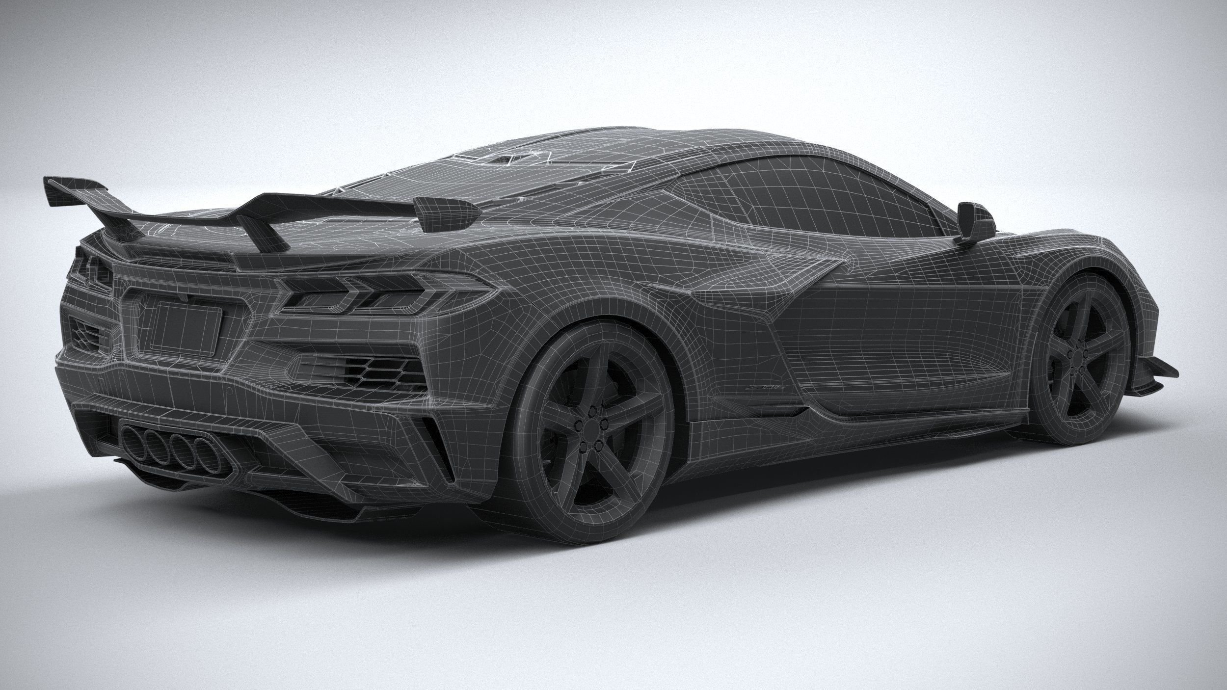 Chevrolet Corvette C8 Z06 CG 2023 lowpoly 3D model_30