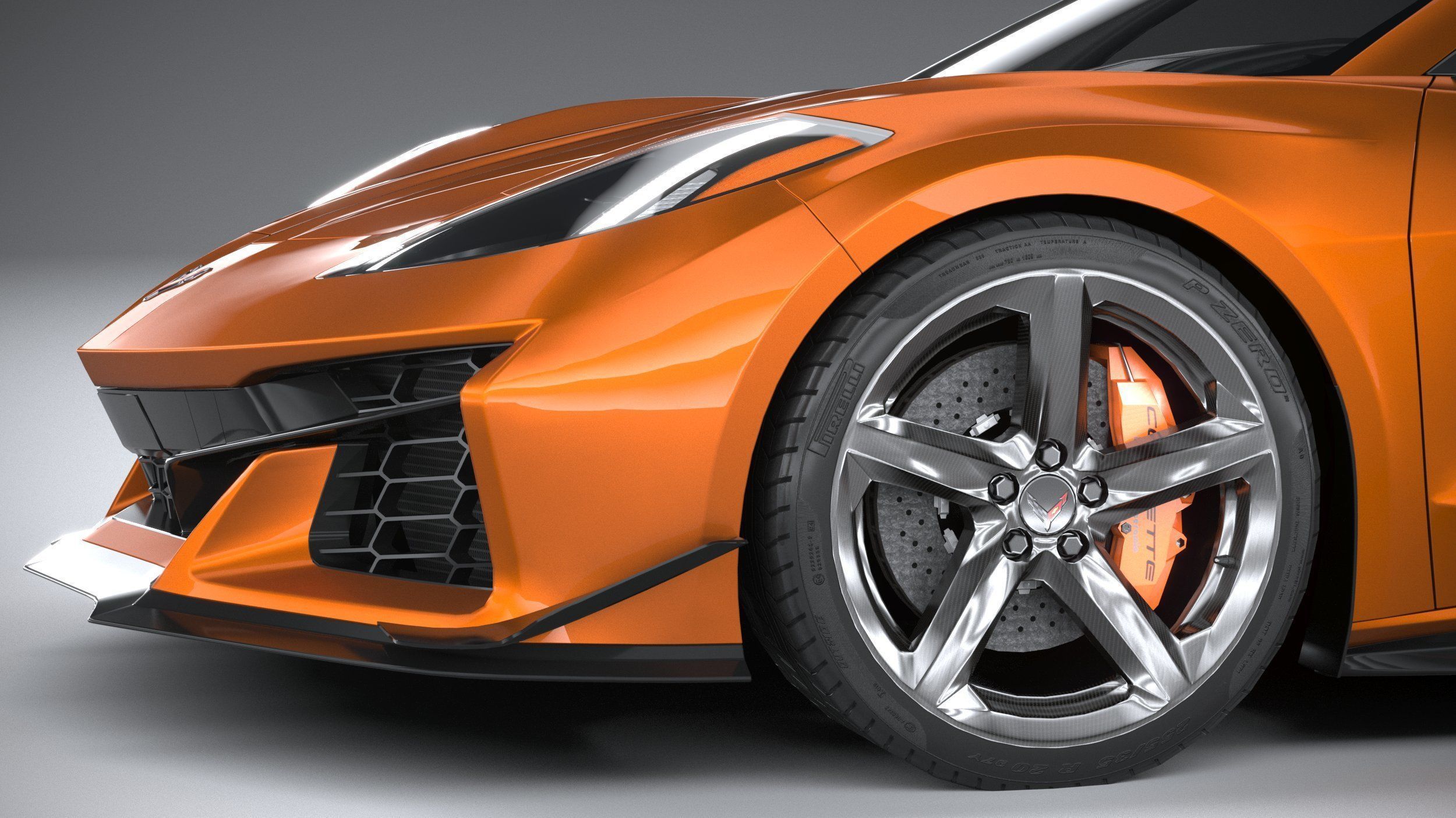 Chevrolet Corvette C8 Z06 CG 2023 lowpoly 3D model_3