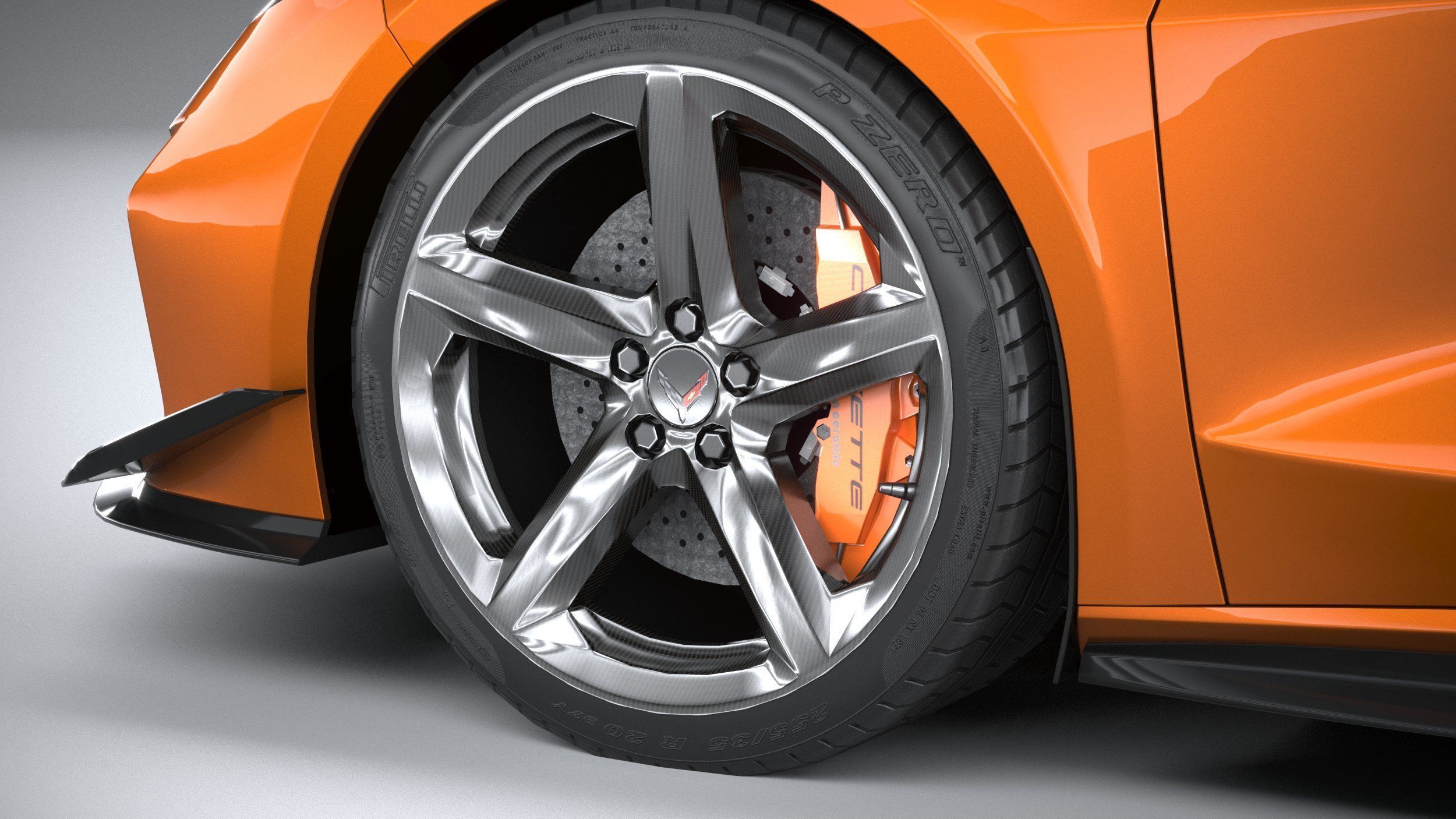 Chevrolet Corvette C8 Z06 CG 2023 lowpoly 3D model_16