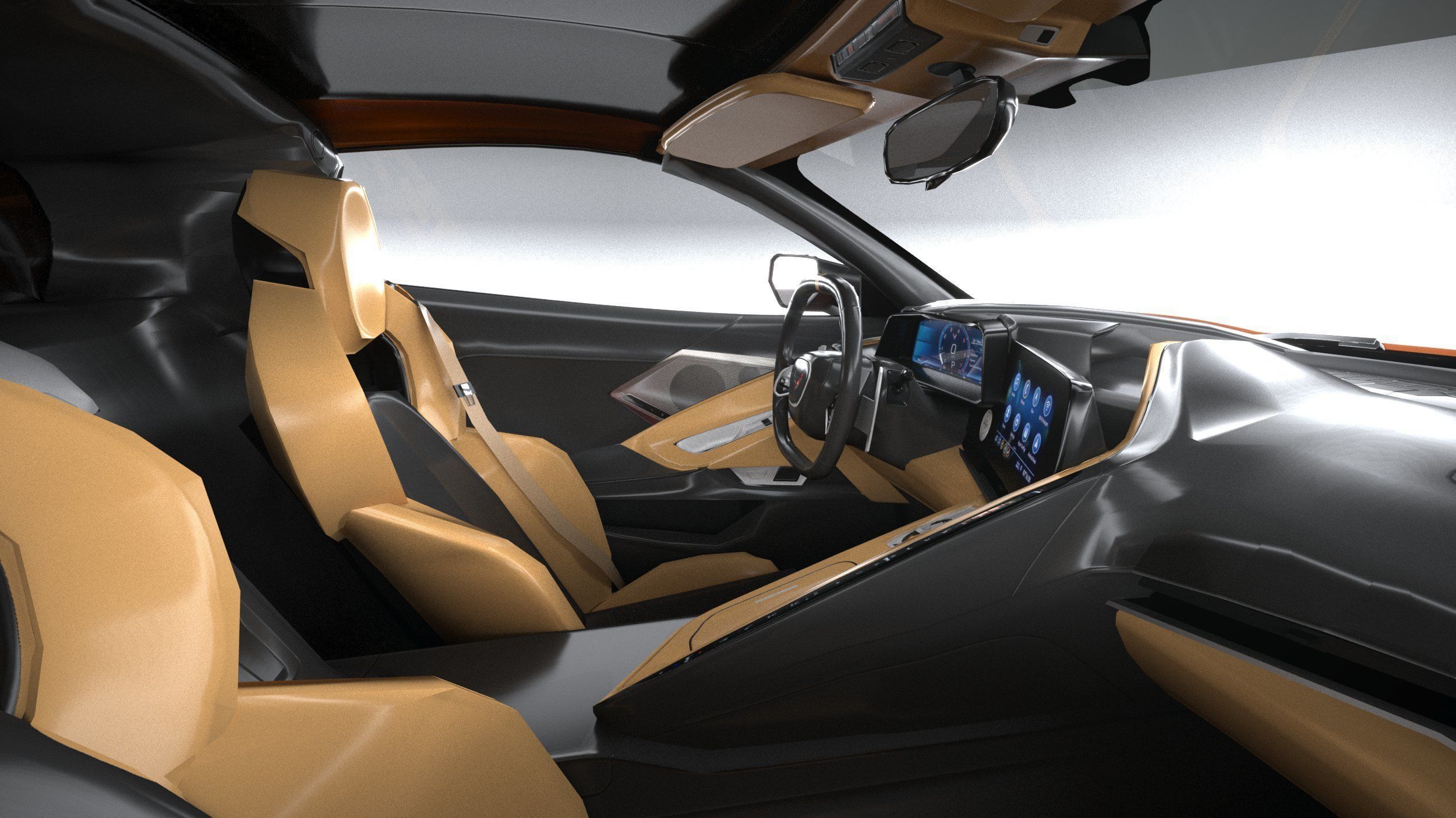 Chevrolet Corvette C8 Z06 CG 2023 lowpoly 3D model_21