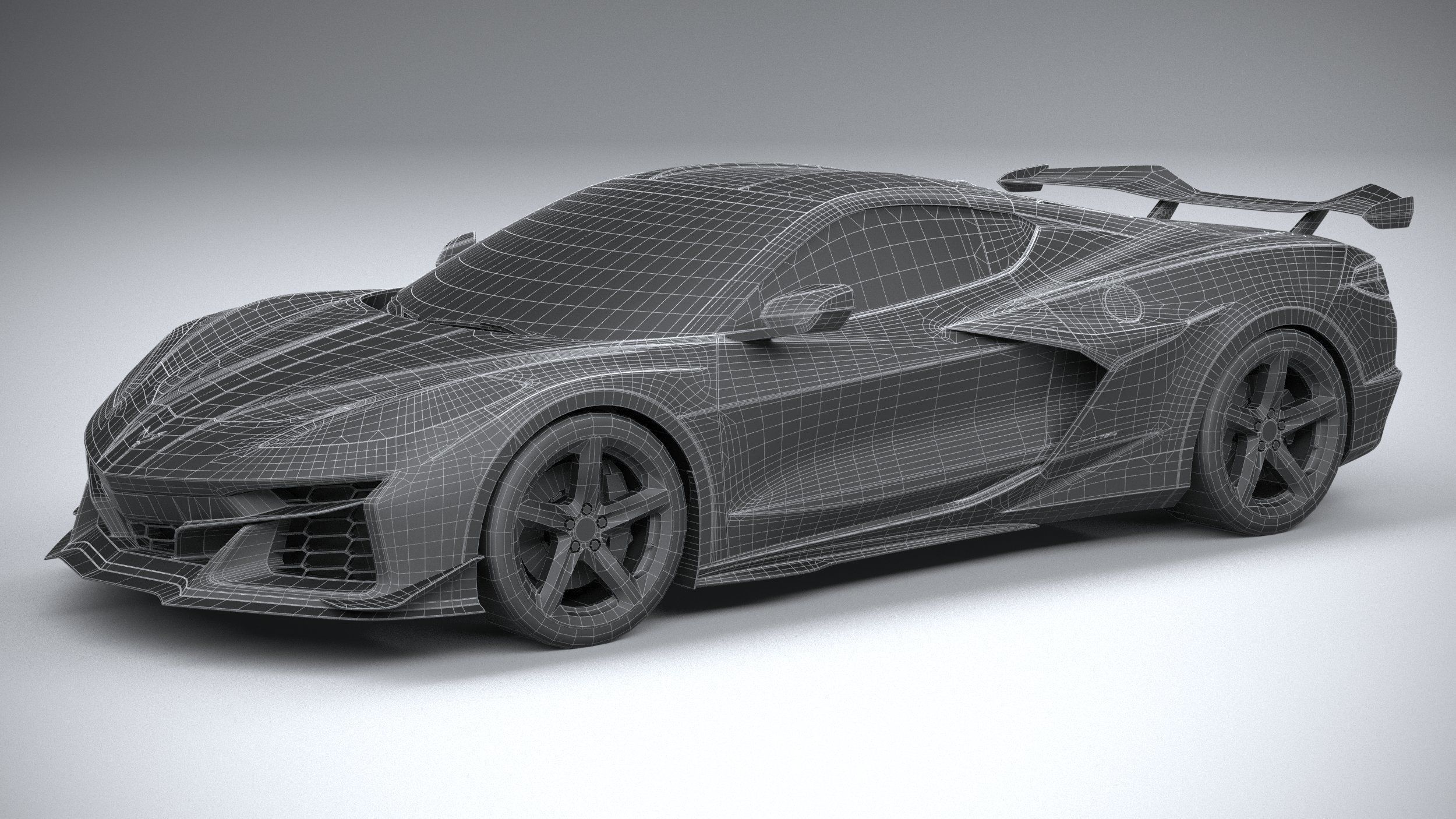 Chevrolet Corvette C8 Z06 CG 2023 lowpoly 3D model_29