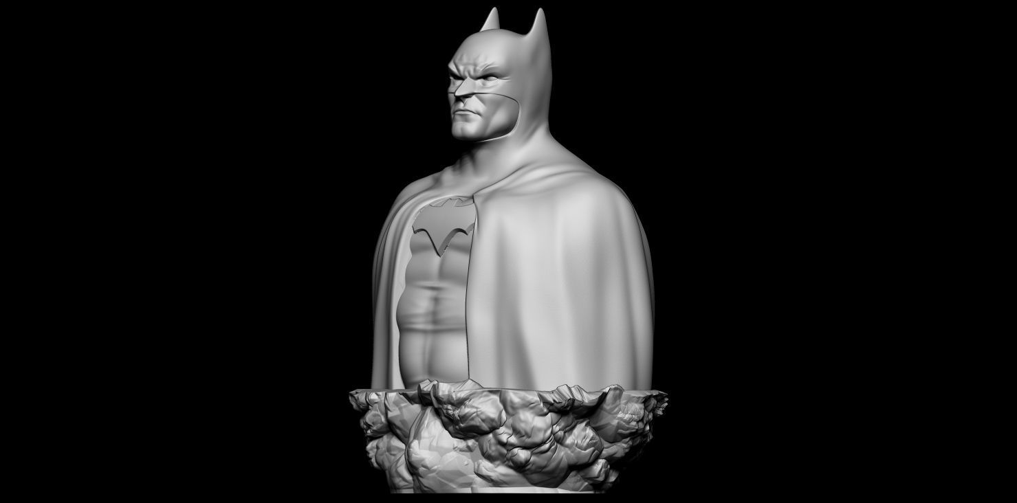 Fan Art Batman - BUST  3D print model_1