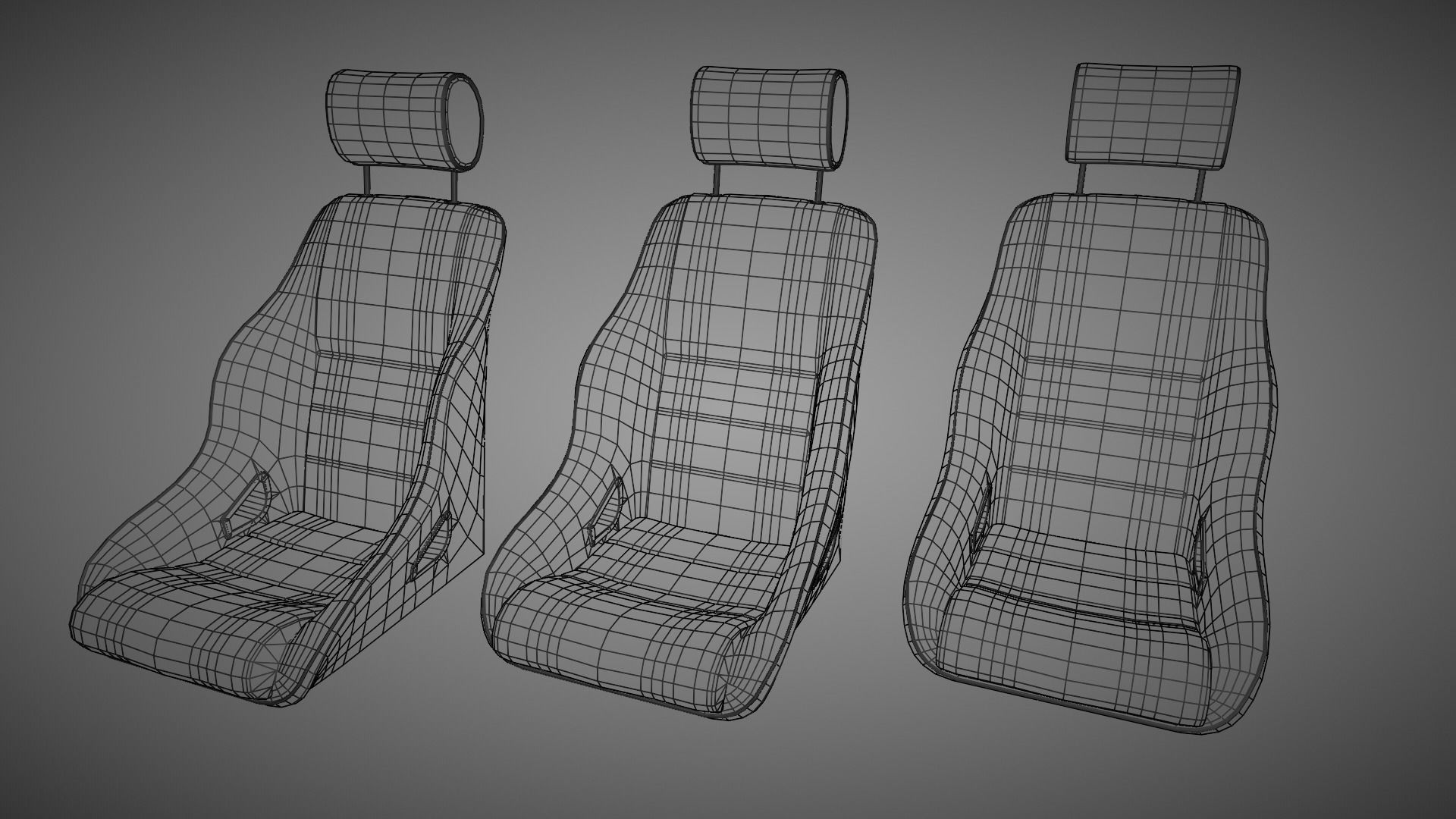 Car Seat BF Rally ST Low-poly 3D model_6