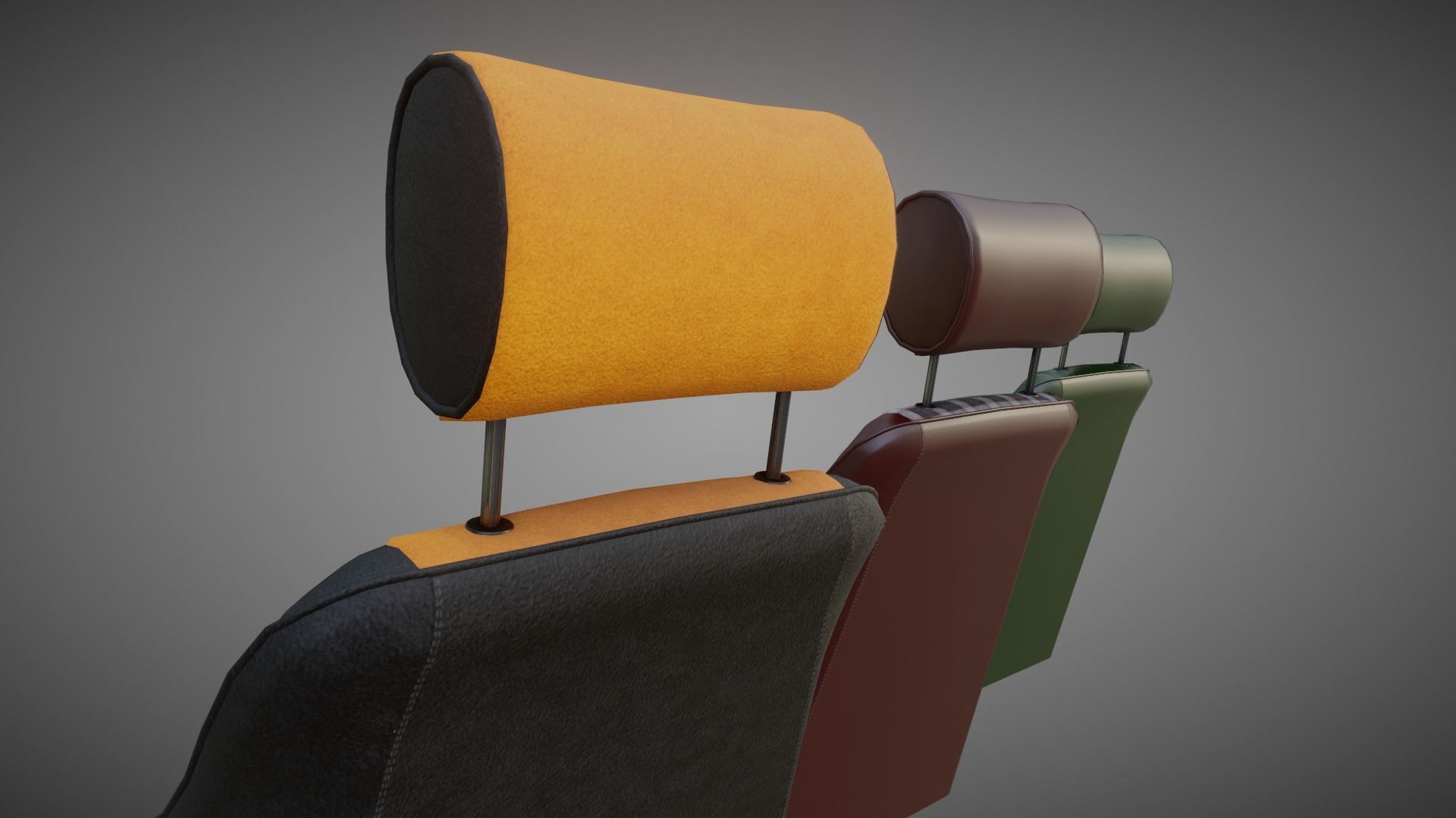 Car Seat BF Rally ST Low-poly 3D model_5