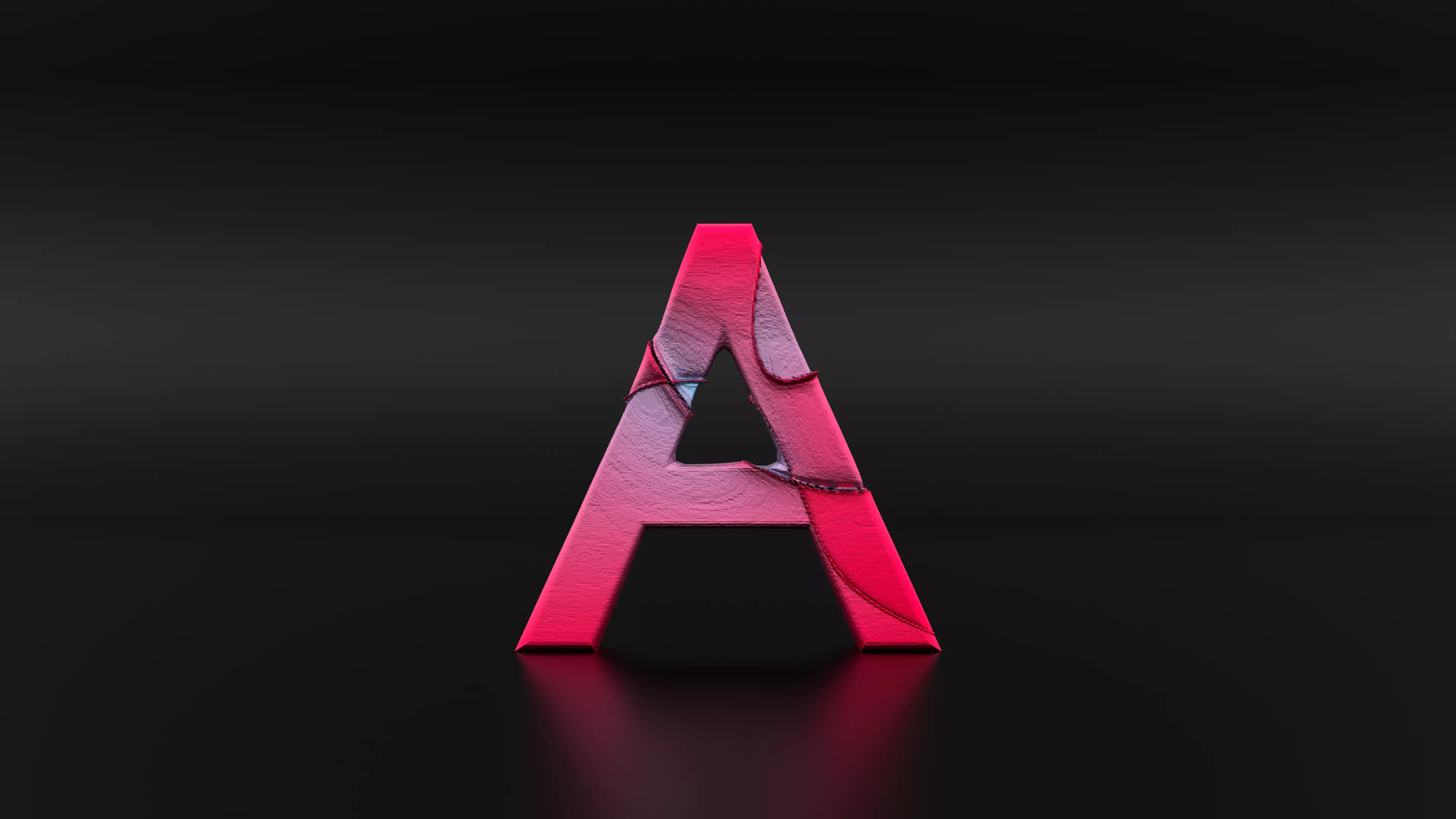 Alphabet letter Low-poly 3D model