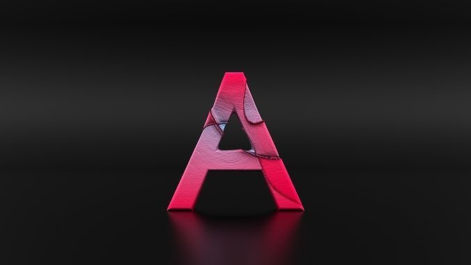 Alphabet letter Low-poly 3D model