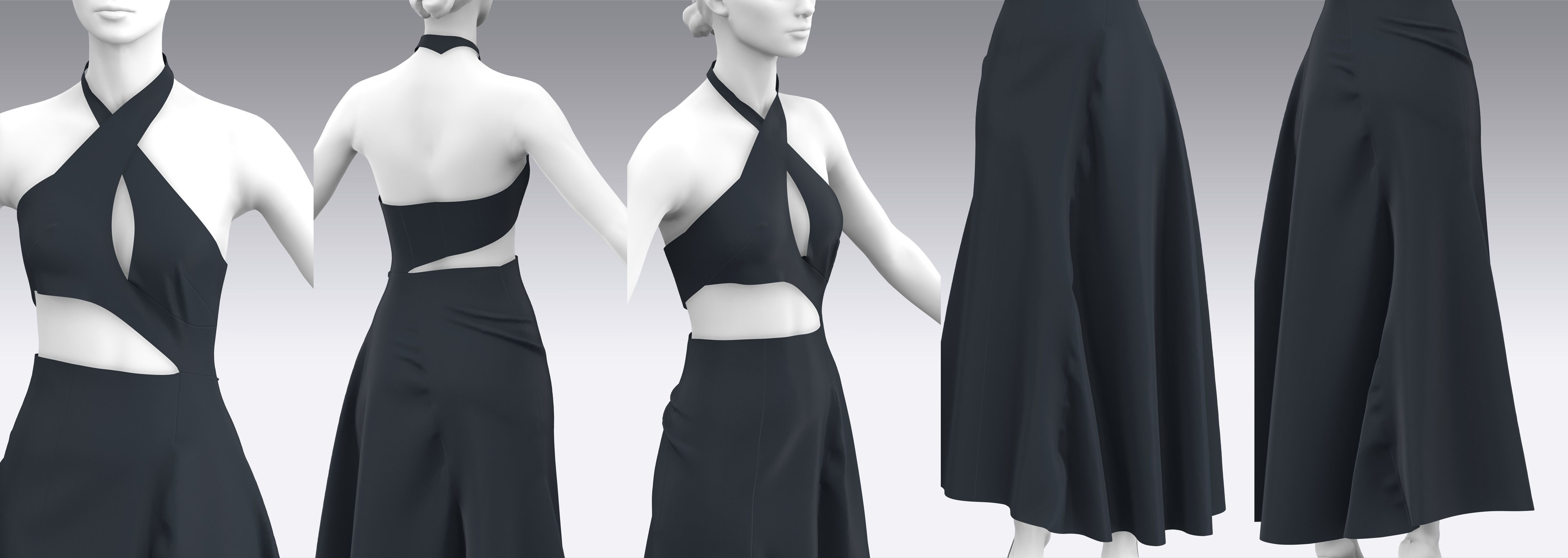 Dress Outfits MD CLO 3D ZPRJ ZPAC project files 3D model_7