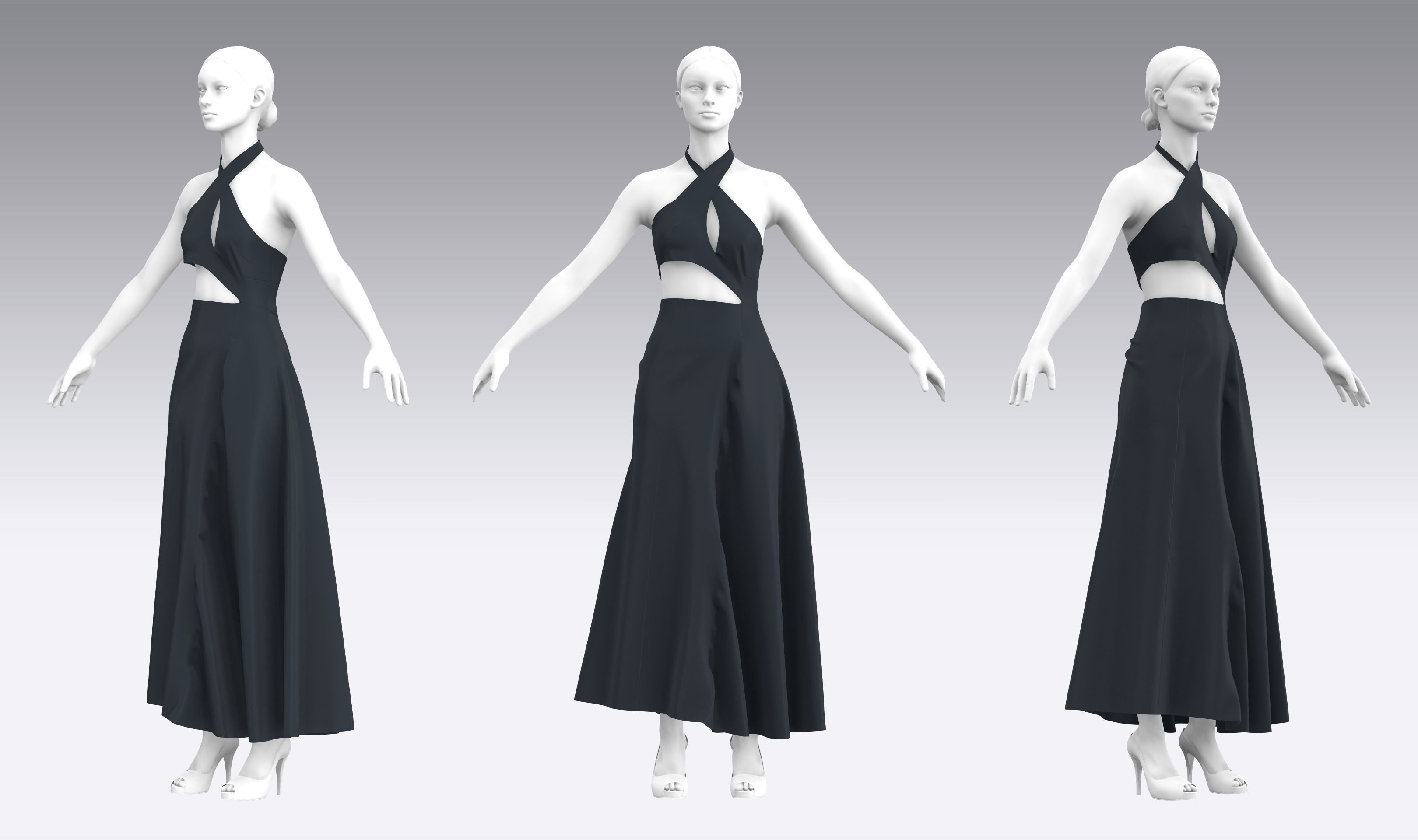 Dress Outfits MD CLO 3D ZPRJ ZPAC project files 3D model_2
