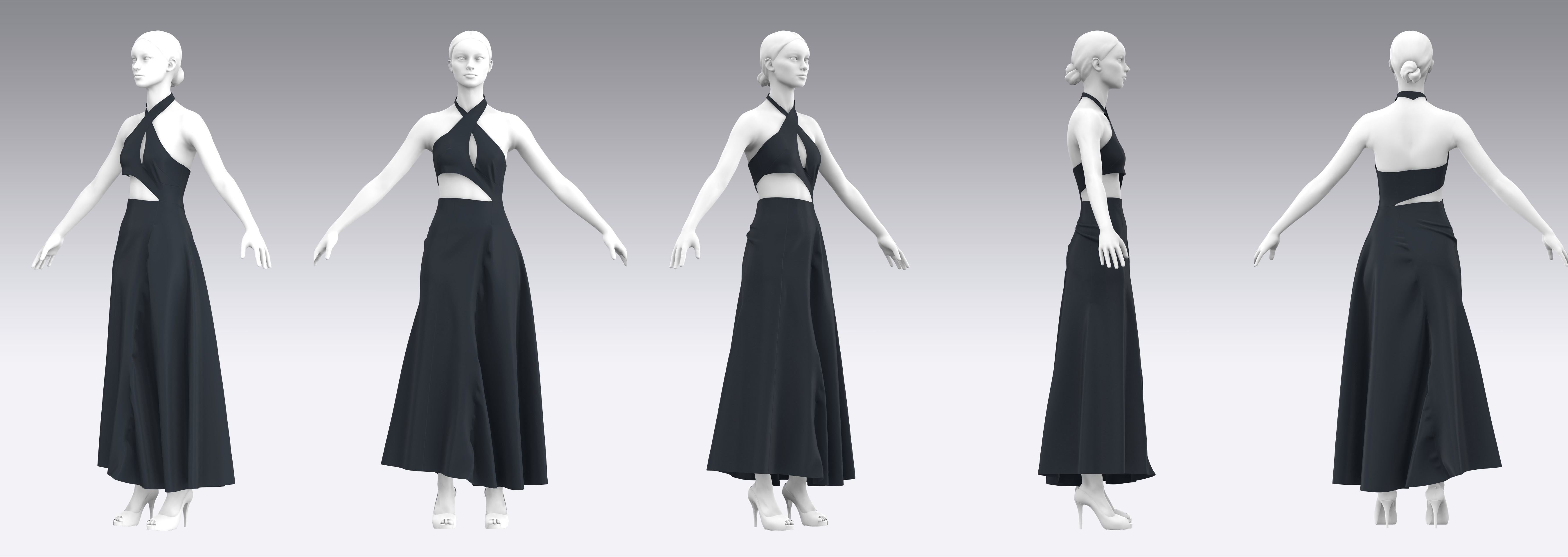 Dress Outfits MD CLO 3D ZPRJ ZPAC project files 3D model_3
