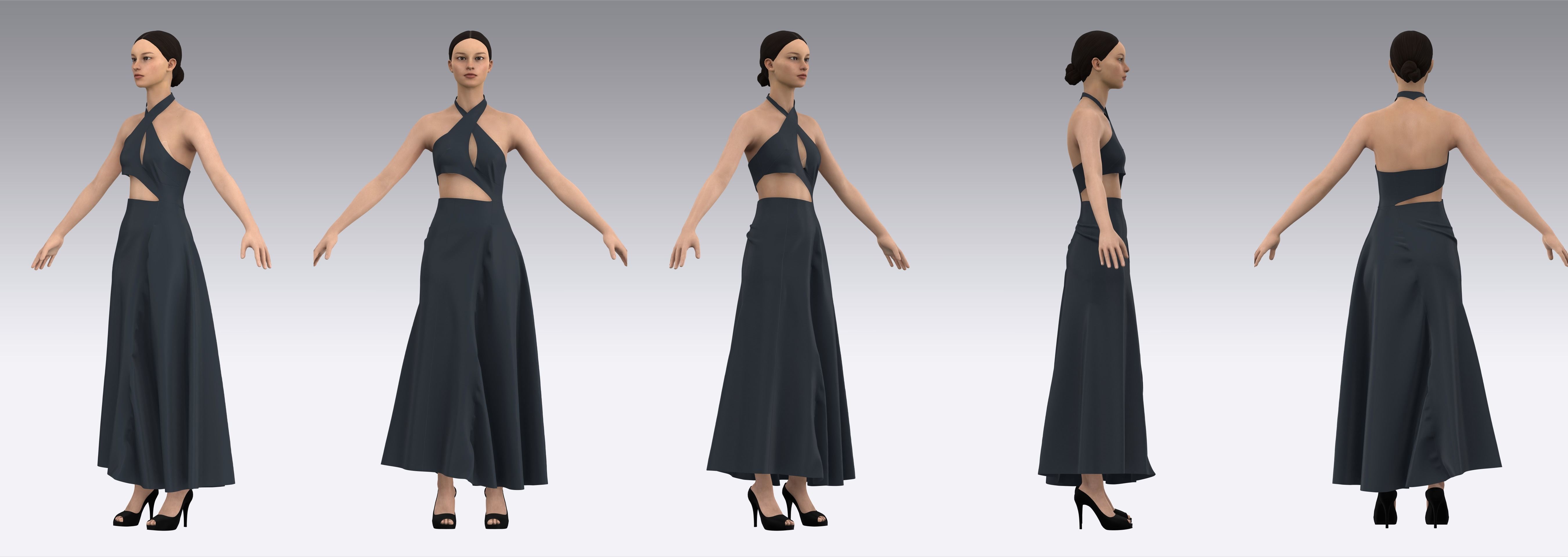 Dress Outfits MD CLO 3D ZPRJ ZPAC project files 3D model_4