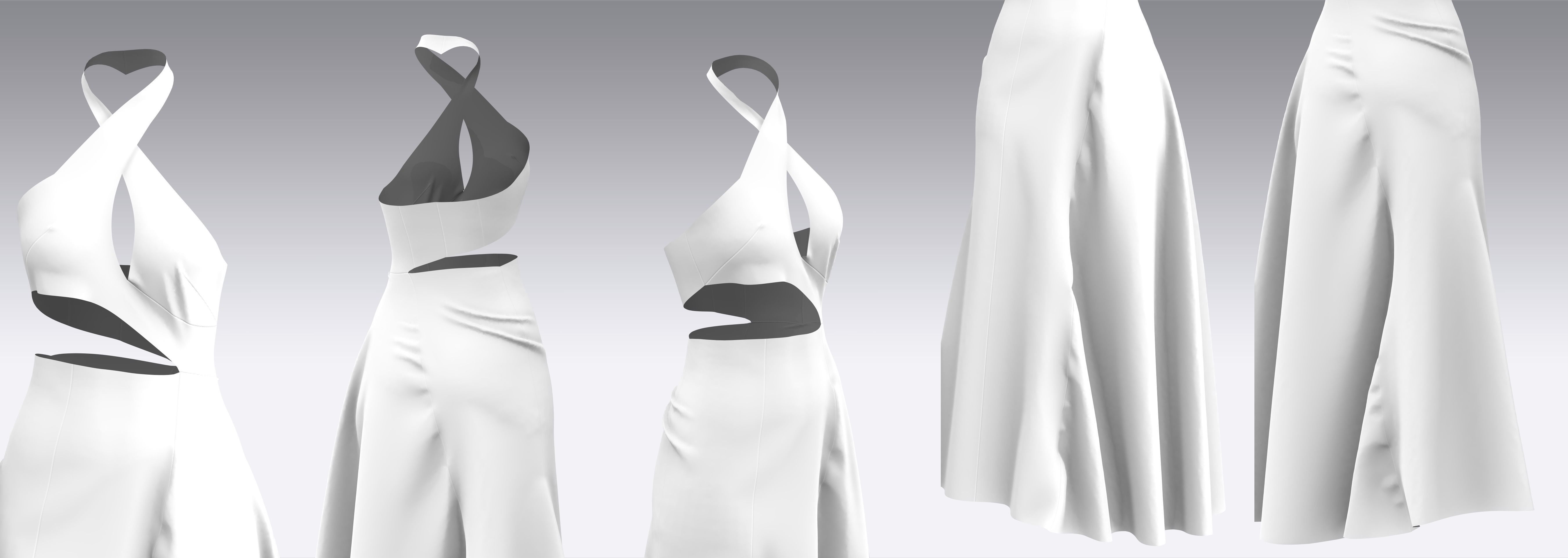 Dress Outfits MD CLO 3D ZPRJ ZPAC project files 3D model_8
