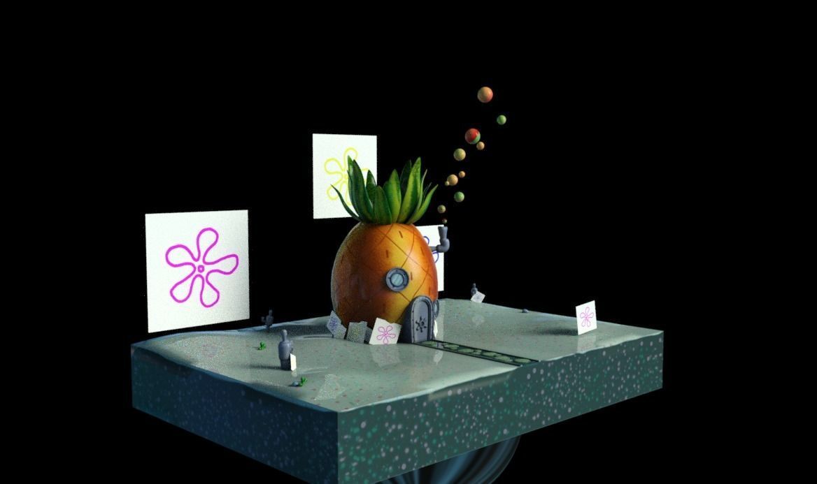 sponge bob house 3D model_3