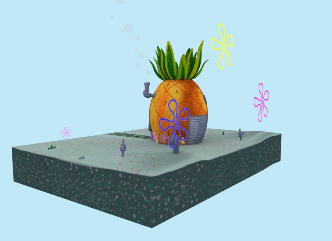 sponge bob house 3D model_4