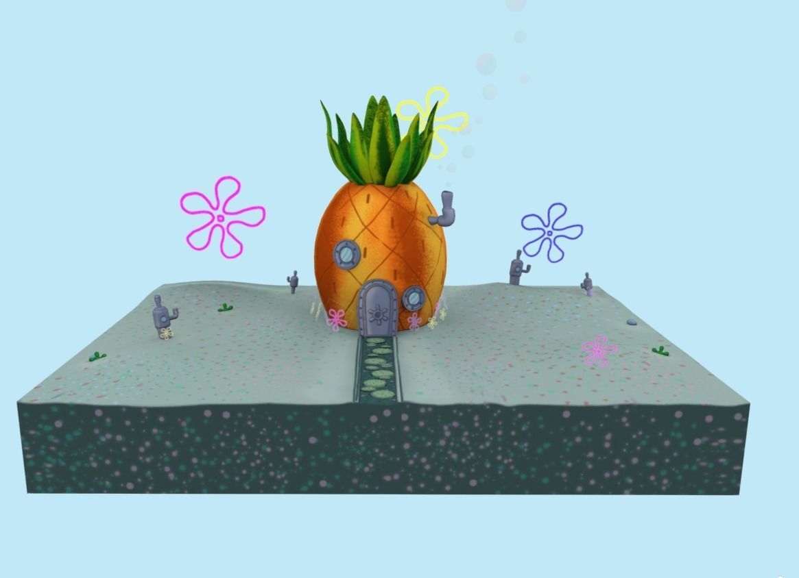 sponge bob house 3D model_1