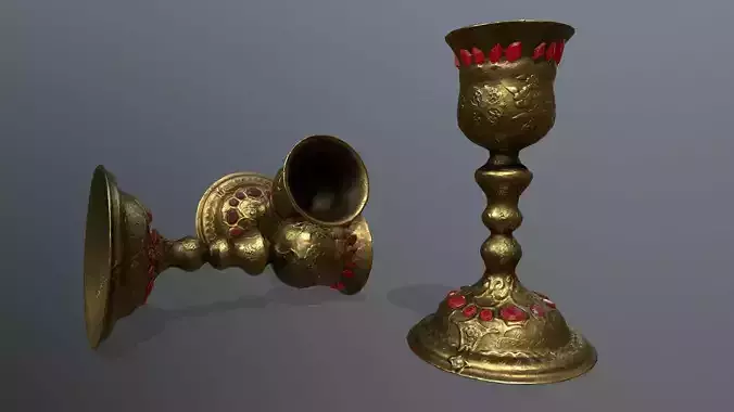 Chalice 8 gold vase