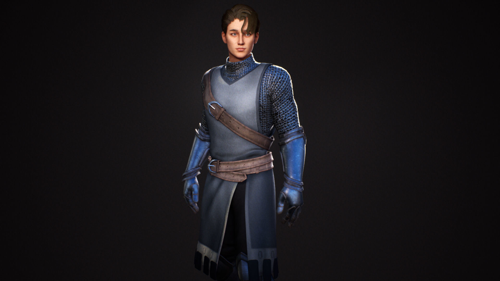 M1 Warrior Guy Flynn - Customizable Game Character Low-poly 3D model_13