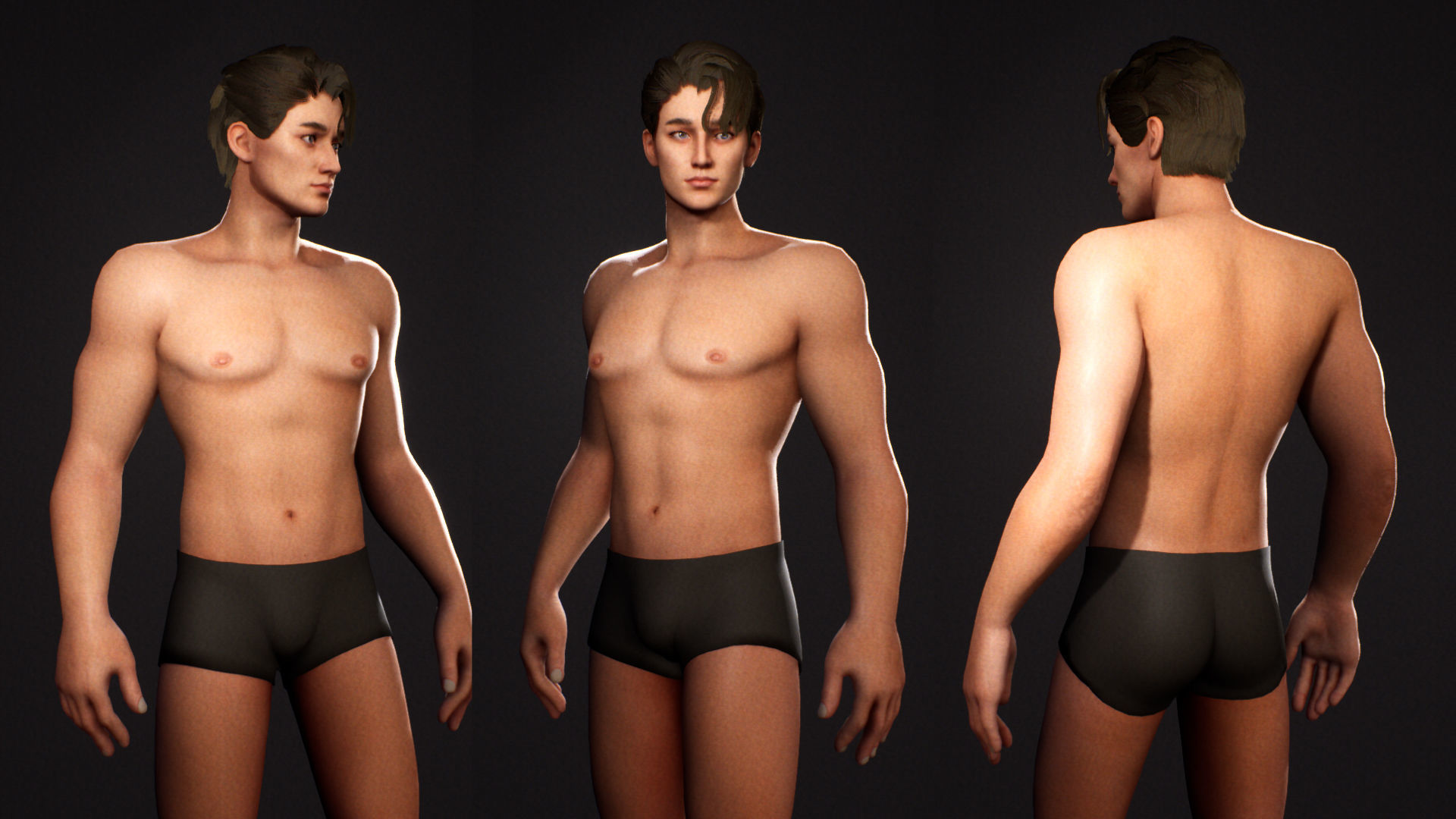 M1 Warrior Guy Flynn - Customizable Game Character Low-poly 3D model_4