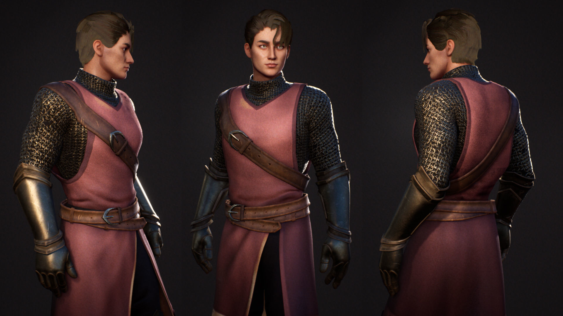 M1 Warrior Guy Flynn - Customizable Game Character Low-poly 3D model_3