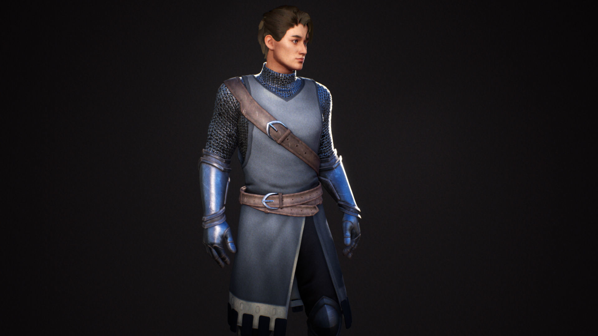 M1 Warrior Guy Flynn - Customizable Game Character Low-poly 3D model_14