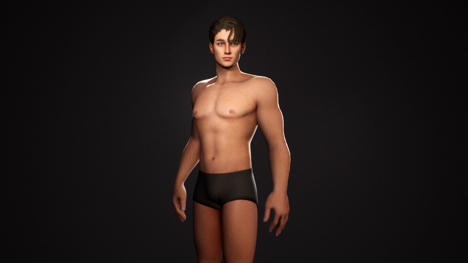 M1 Warrior Guy Flynn - Customizable Game Character Low-poly 3D model_10