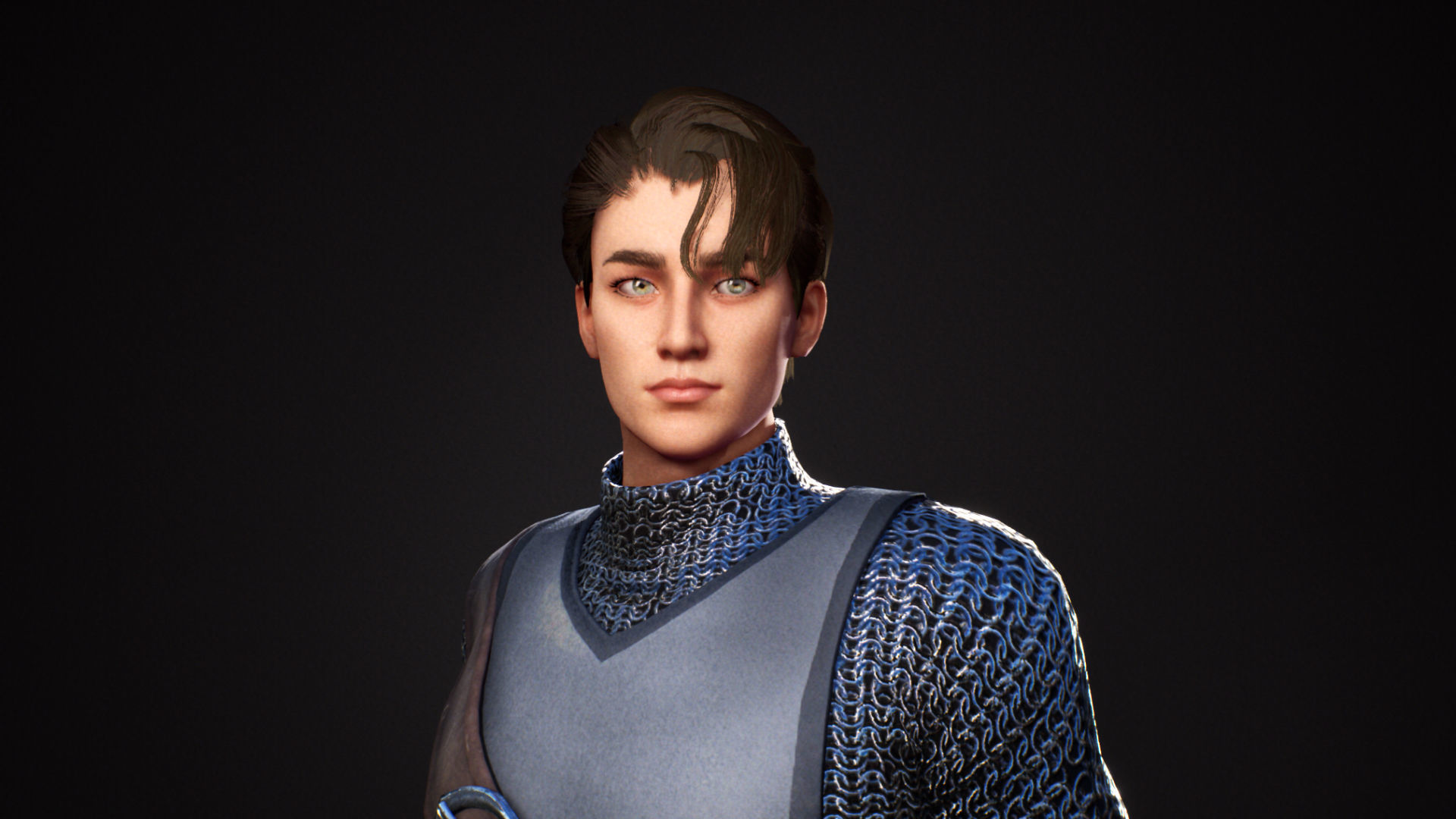 M1 Warrior Guy Flynn - Customizable Game Character Low-poly 3D model_8