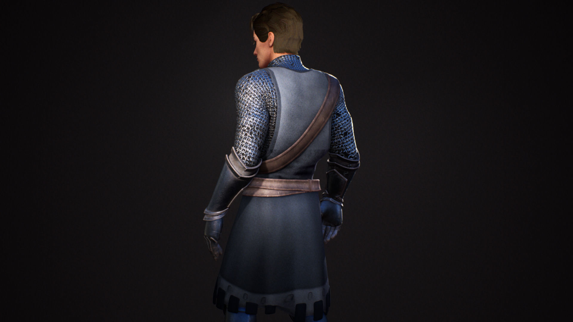 M1 Warrior Guy Flynn - Customizable Game Character Low-poly 3D model_15