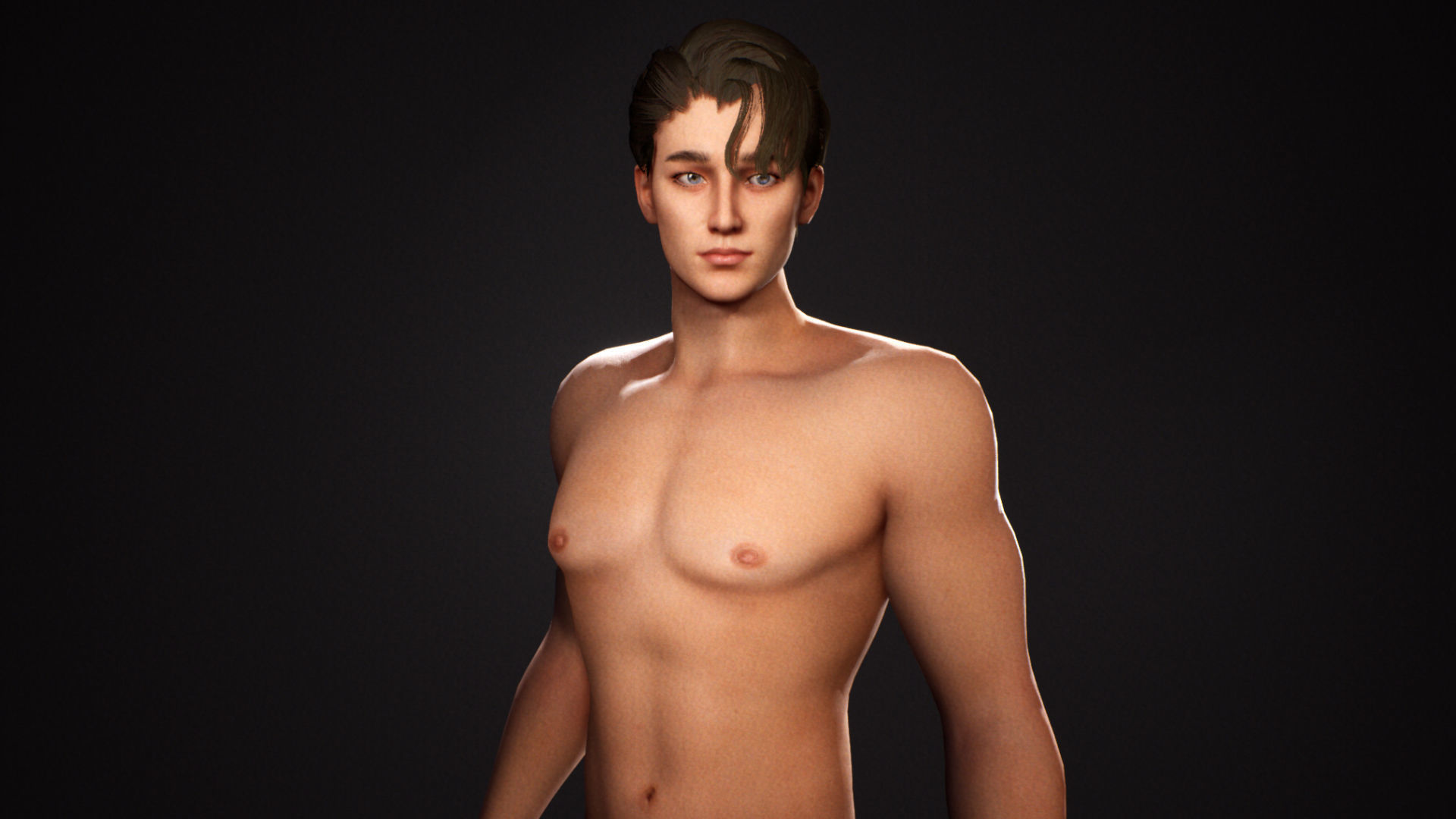 M1 Warrior Guy Flynn - Customizable Game Character Low-poly 3D model_9