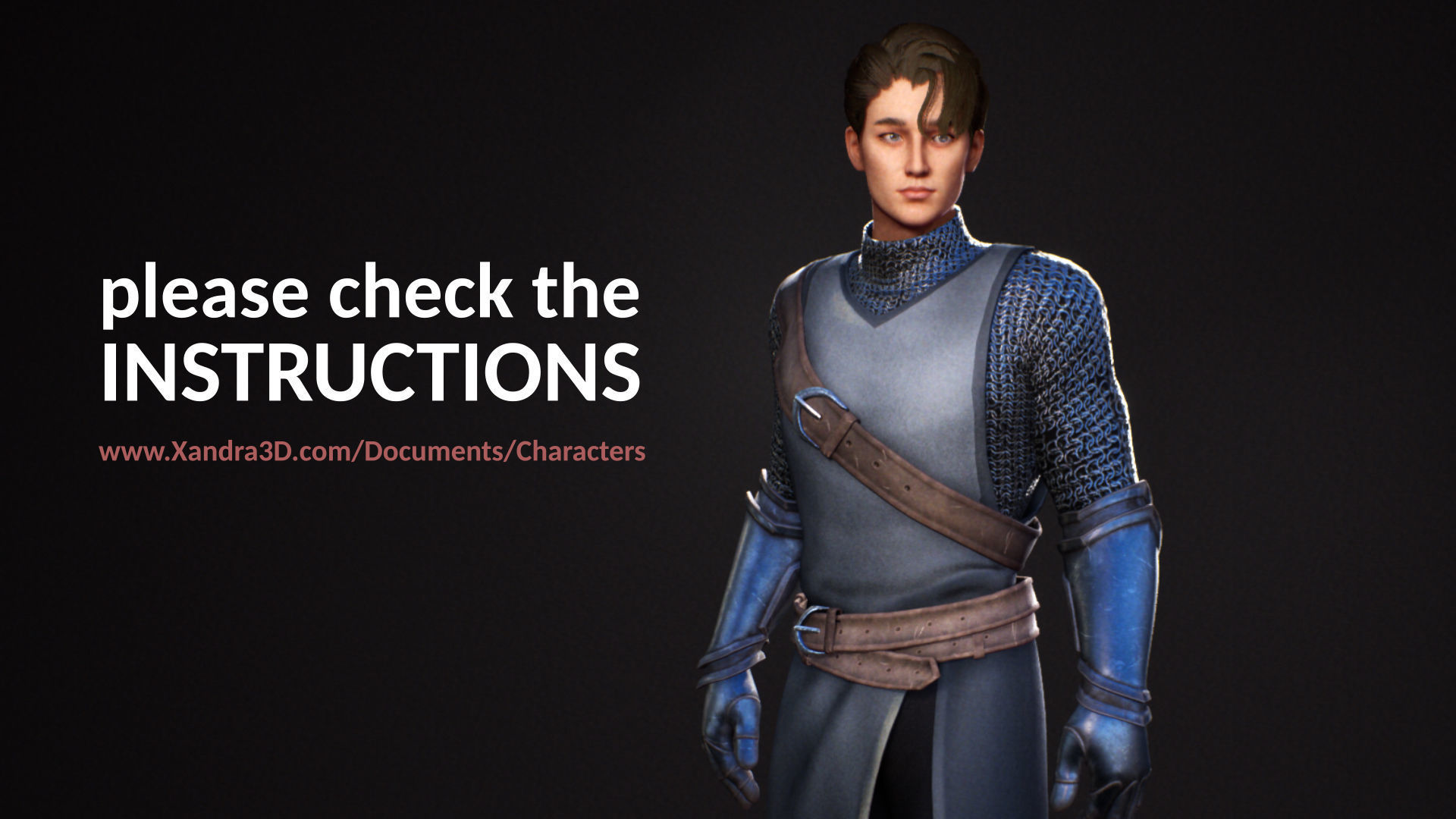 M1 Warrior Guy Flynn - Customizable Game Character Low-poly 3D model_7