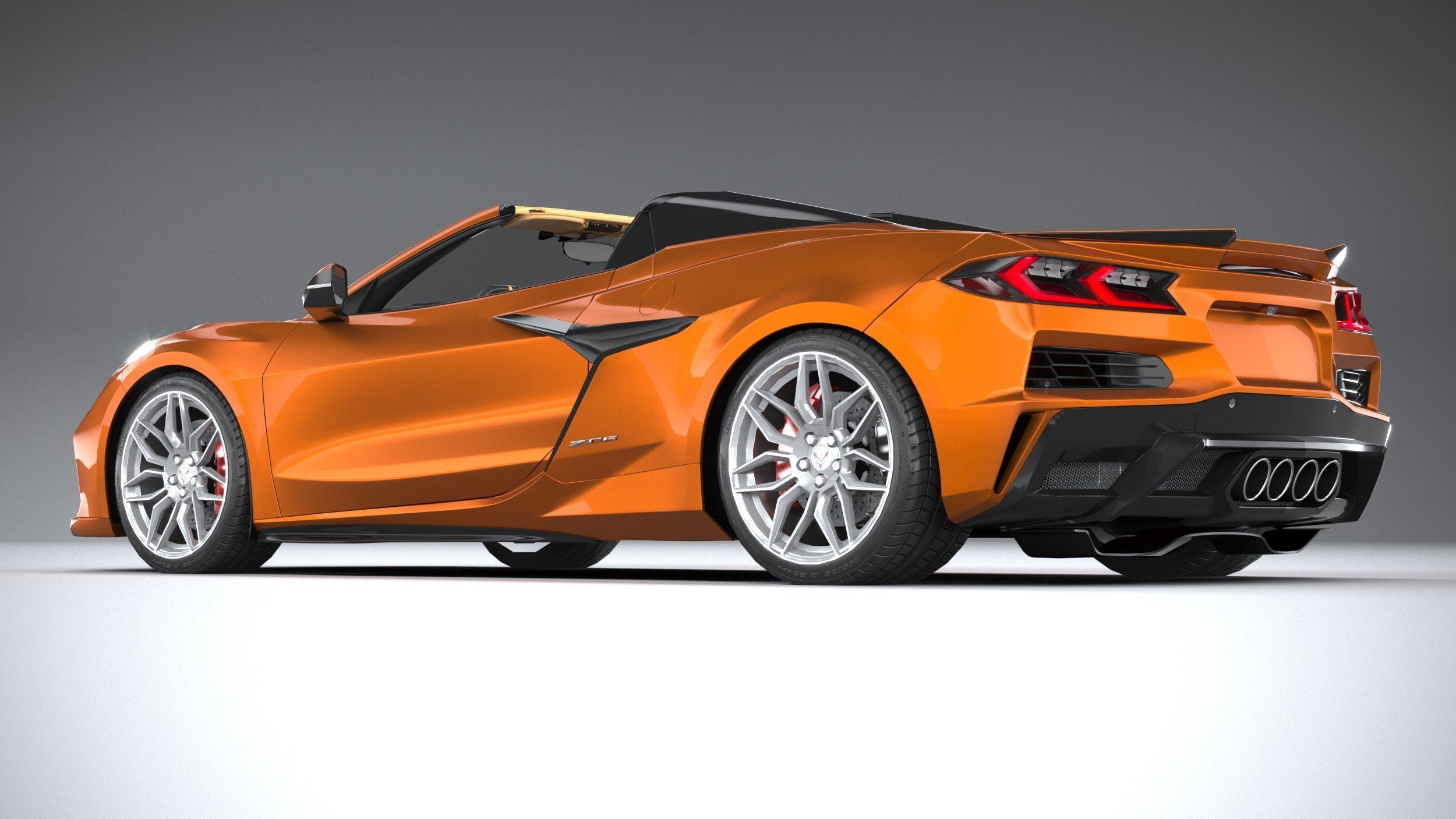 Chevrolet Corvette C8 Z06 Convertible CG 2023 lowpoly 3D model_5