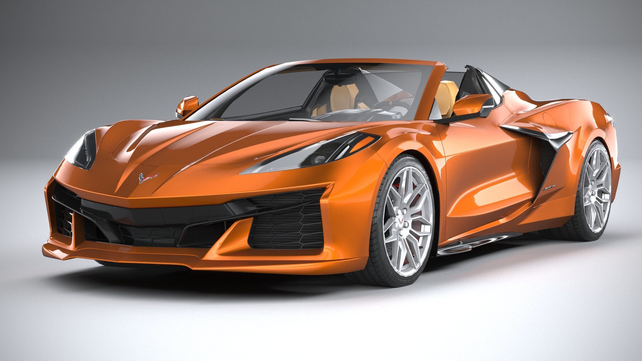 Chevrolet Corvette C8 Z06 Convertible CG 2023 lowpoly 3D model_2