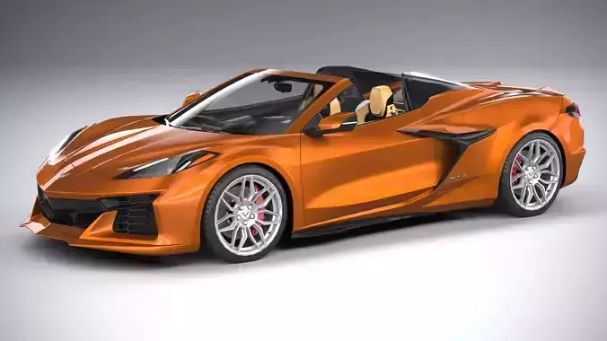 Chevrolet Corvette C8 Z06 Convertible CG 2023 lowpoly