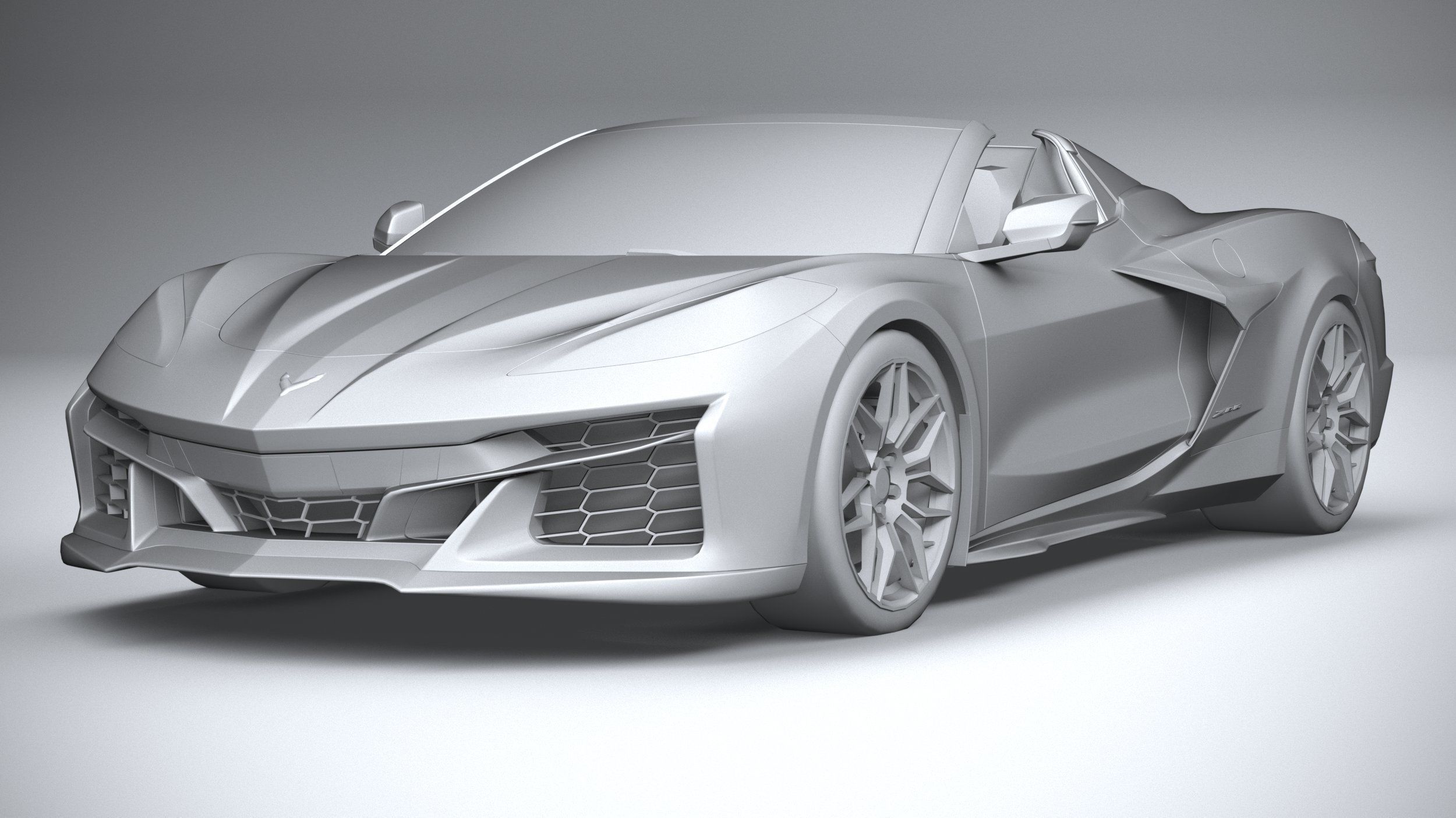 Chevrolet Corvette C8 Z06 Convertible CG 2023 lowpoly 3D model_20