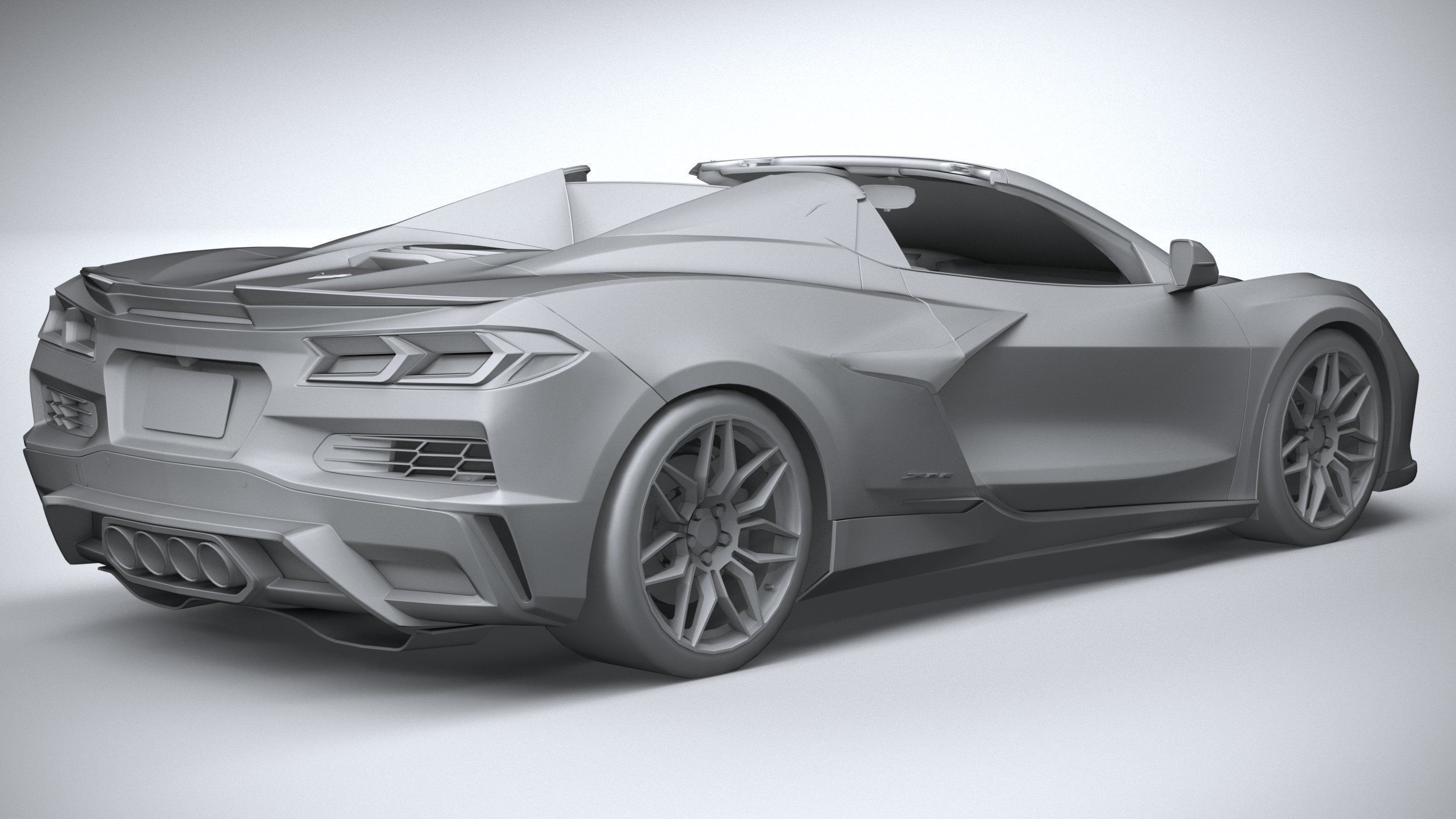 Chevrolet Corvette C8 Z06 Convertible CG 2023 lowpoly 3D model_25