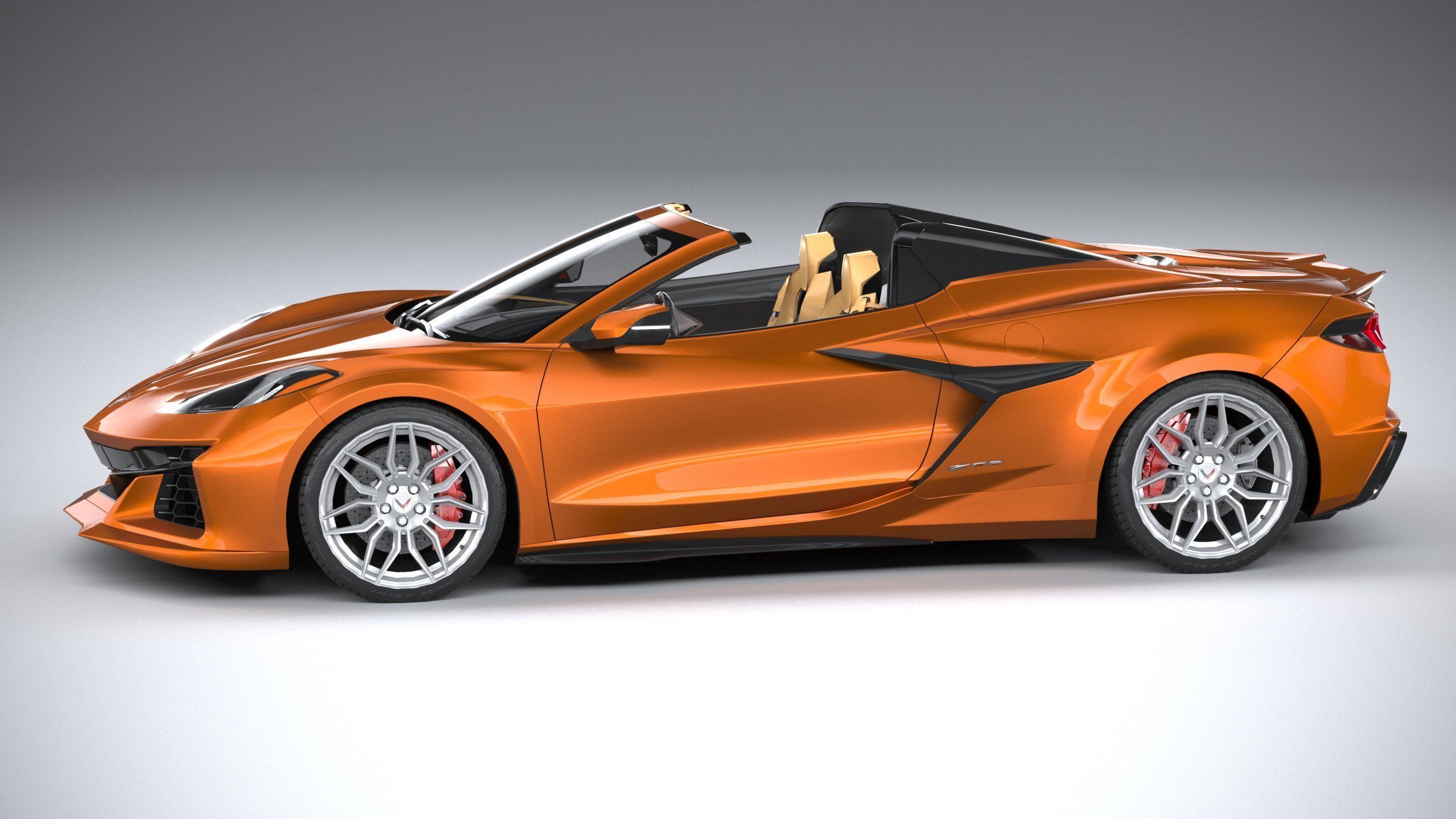 Chevrolet Corvette C8 Z06 Convertible CG 2023 lowpoly 3D model_8