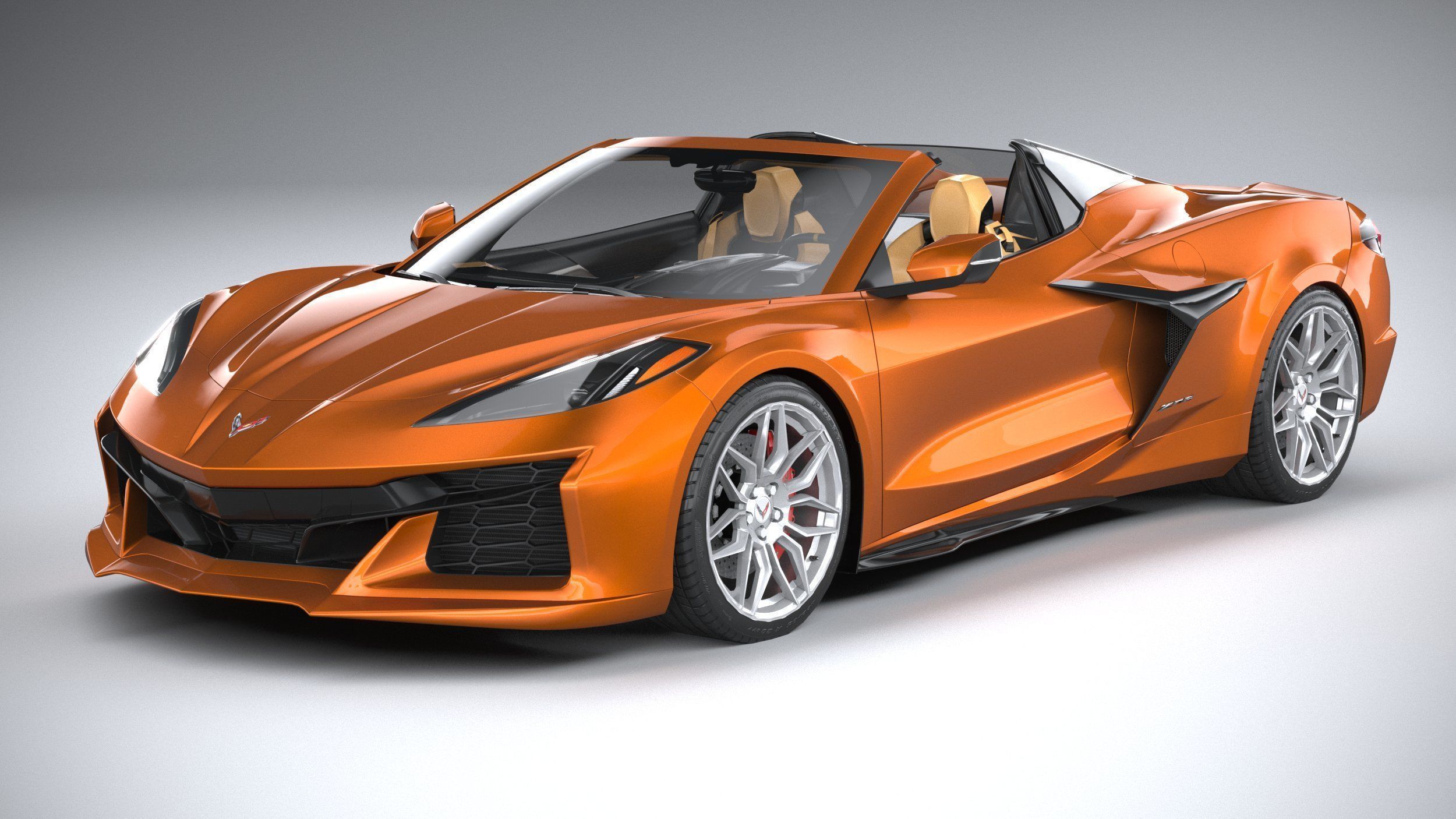 Chevrolet Corvette C8 Z06 Convertible CG 2023 lowpoly 3D model_1