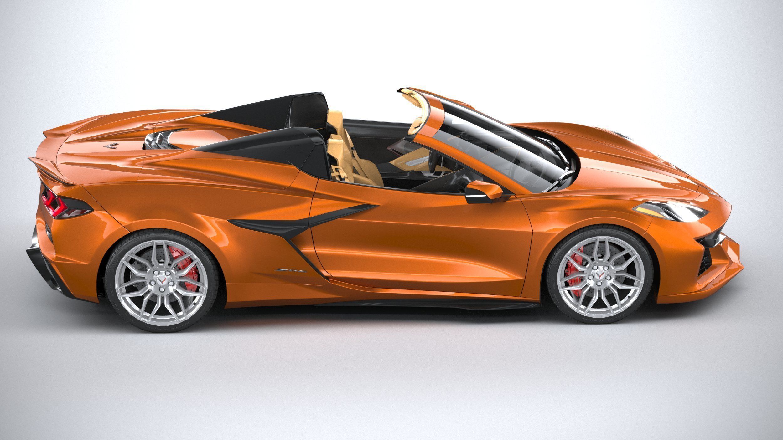 Chevrolet Corvette C8 Z06 Convertible CG 2023 lowpoly 3D model_11