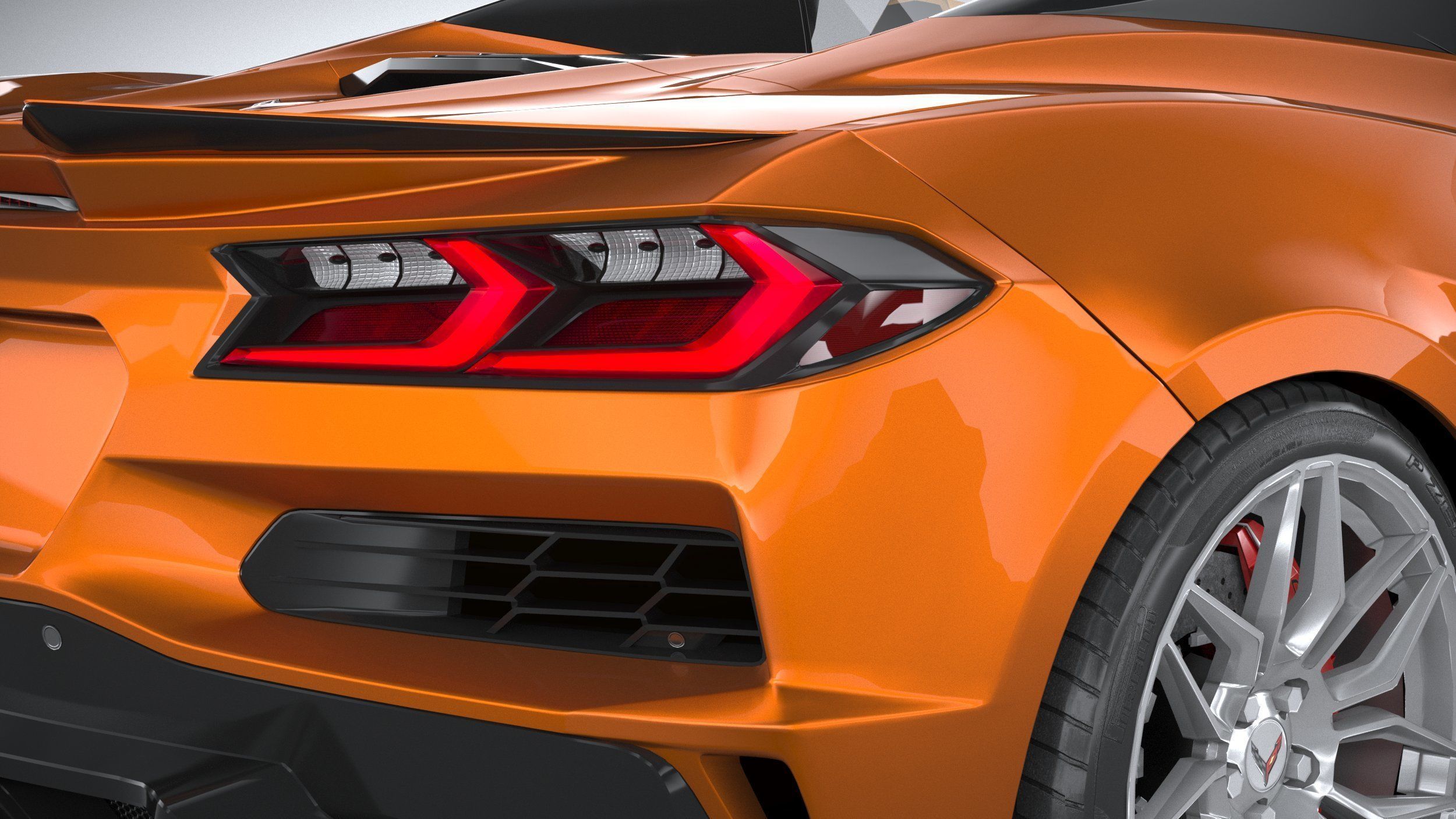 Chevrolet Corvette C8 Z06 Convertible CG 2023 lowpoly 3D model_18