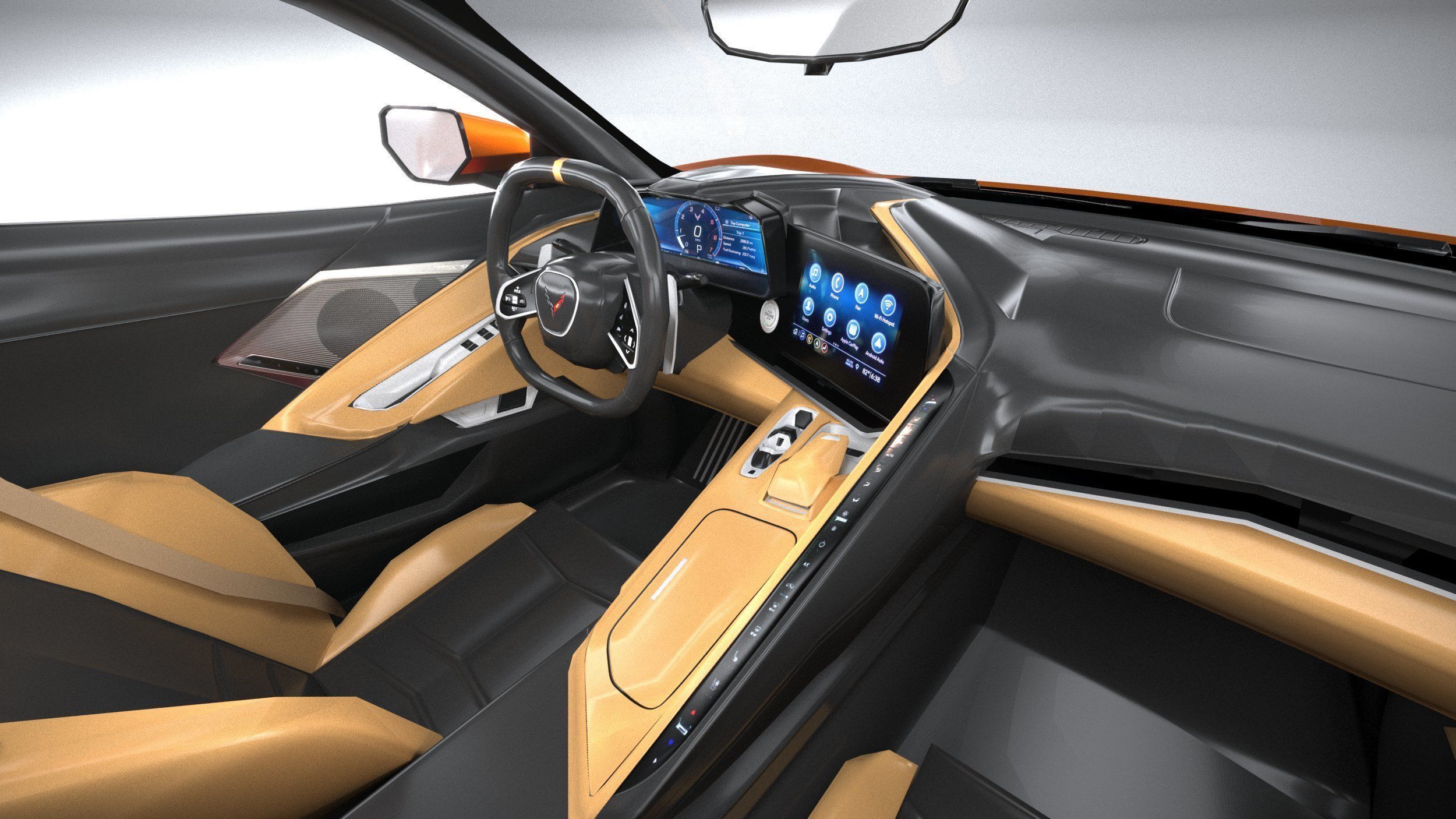 Chevrolet Corvette C8 Z06 Convertible CG 2023 lowpoly 3D model_28