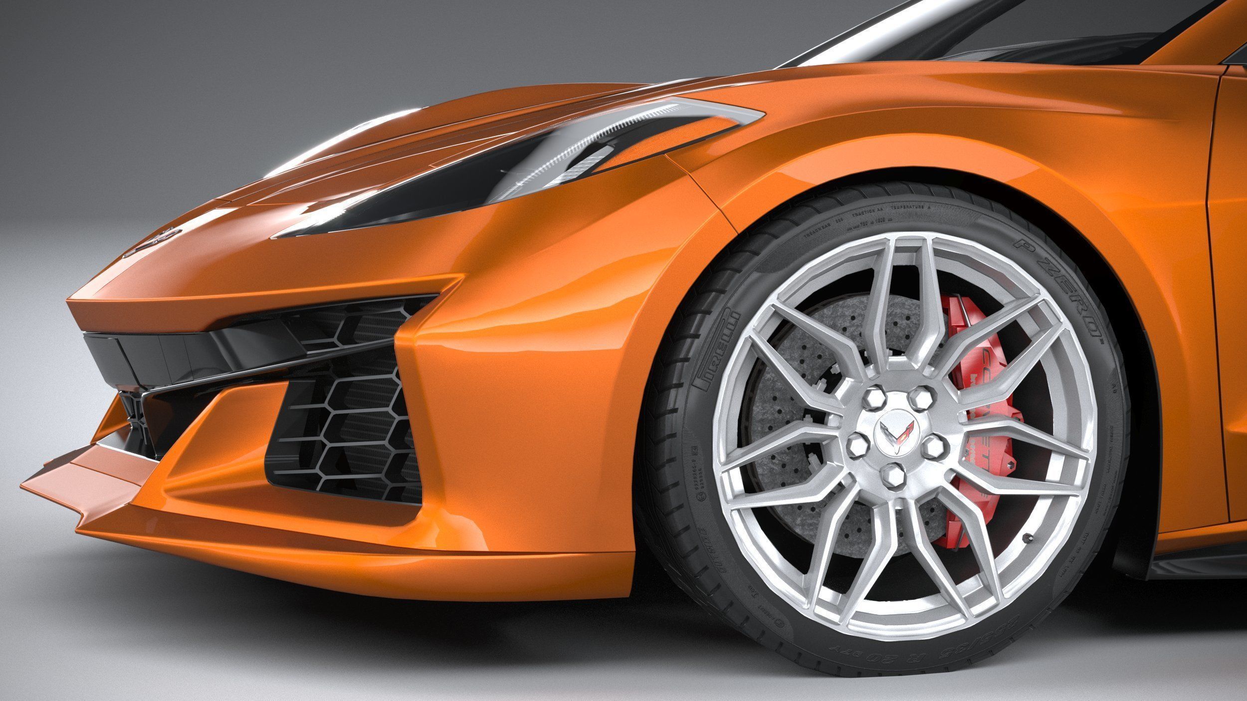 Chevrolet Corvette C8 Z06 Convertible CG 2023 lowpoly 3D model_3