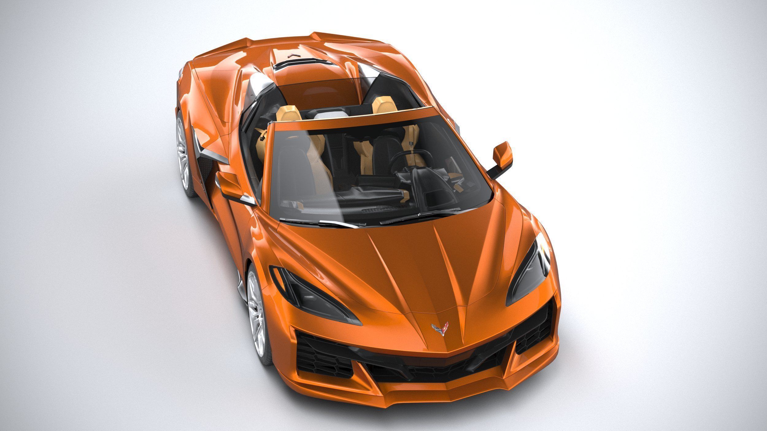 Chevrolet Corvette C8 Z06 Convertible CG 2023 lowpoly 3D model_12