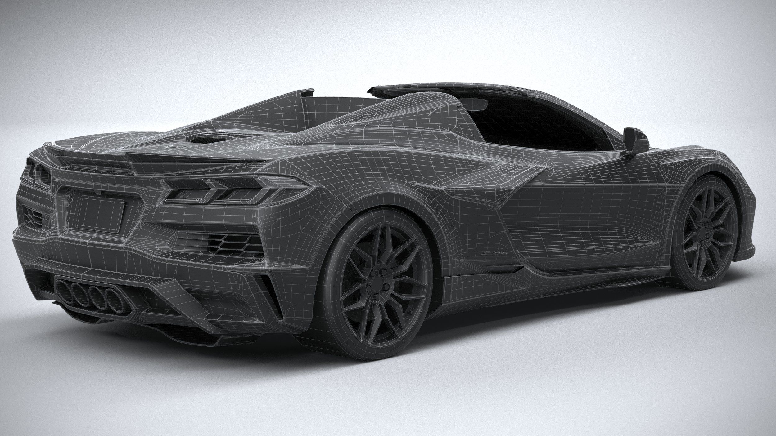 Chevrolet Corvette C8 Z06 Convertible CG 2023 lowpoly 3D model_27