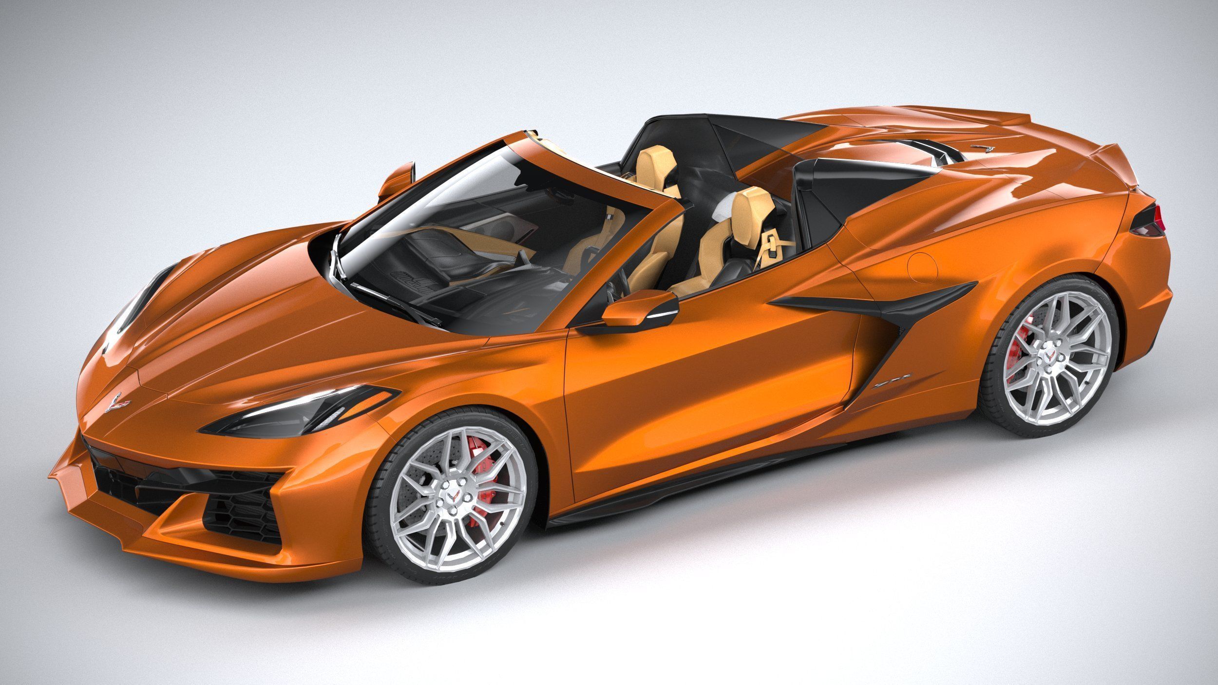 Chevrolet Corvette C8 Z06 Convertible CG 2023 lowpoly 3D model_7