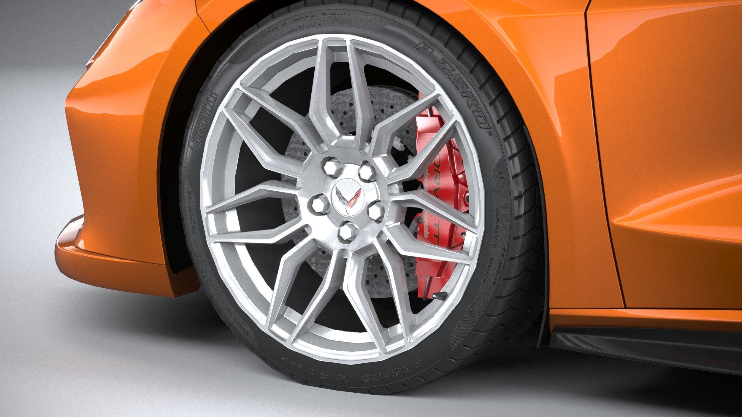 Chevrolet Corvette C8 Z06 Convertible CG 2023 lowpoly 3D model_16