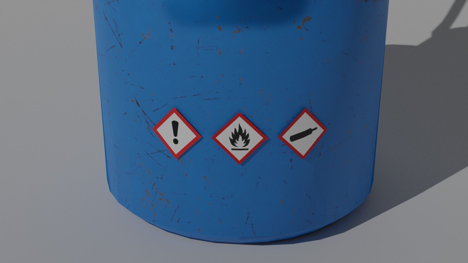 Gas bottle Low-poly 3D model_3