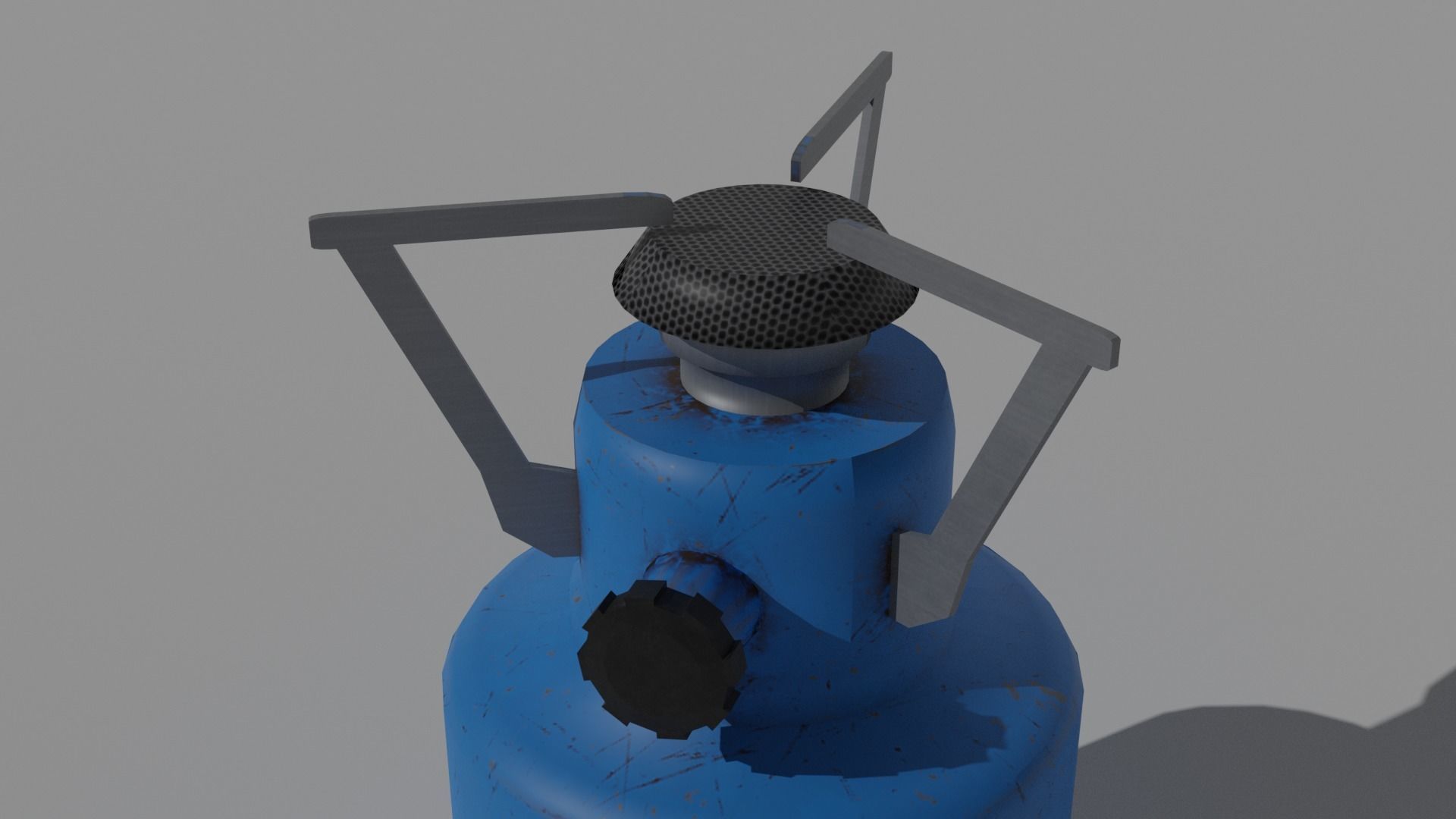 Gas bottle Low-poly 3D model_1