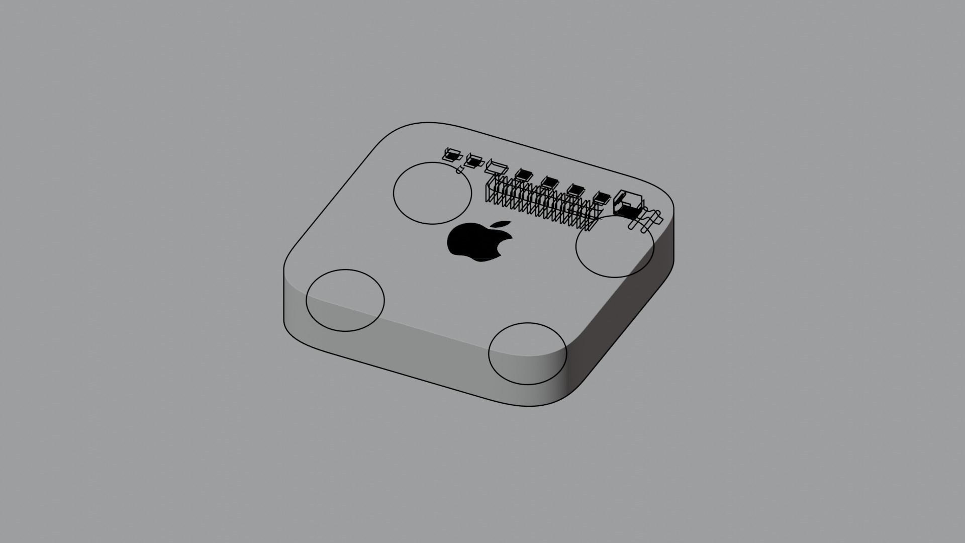 Apple Mac Mini Low-poly 3D model_5
